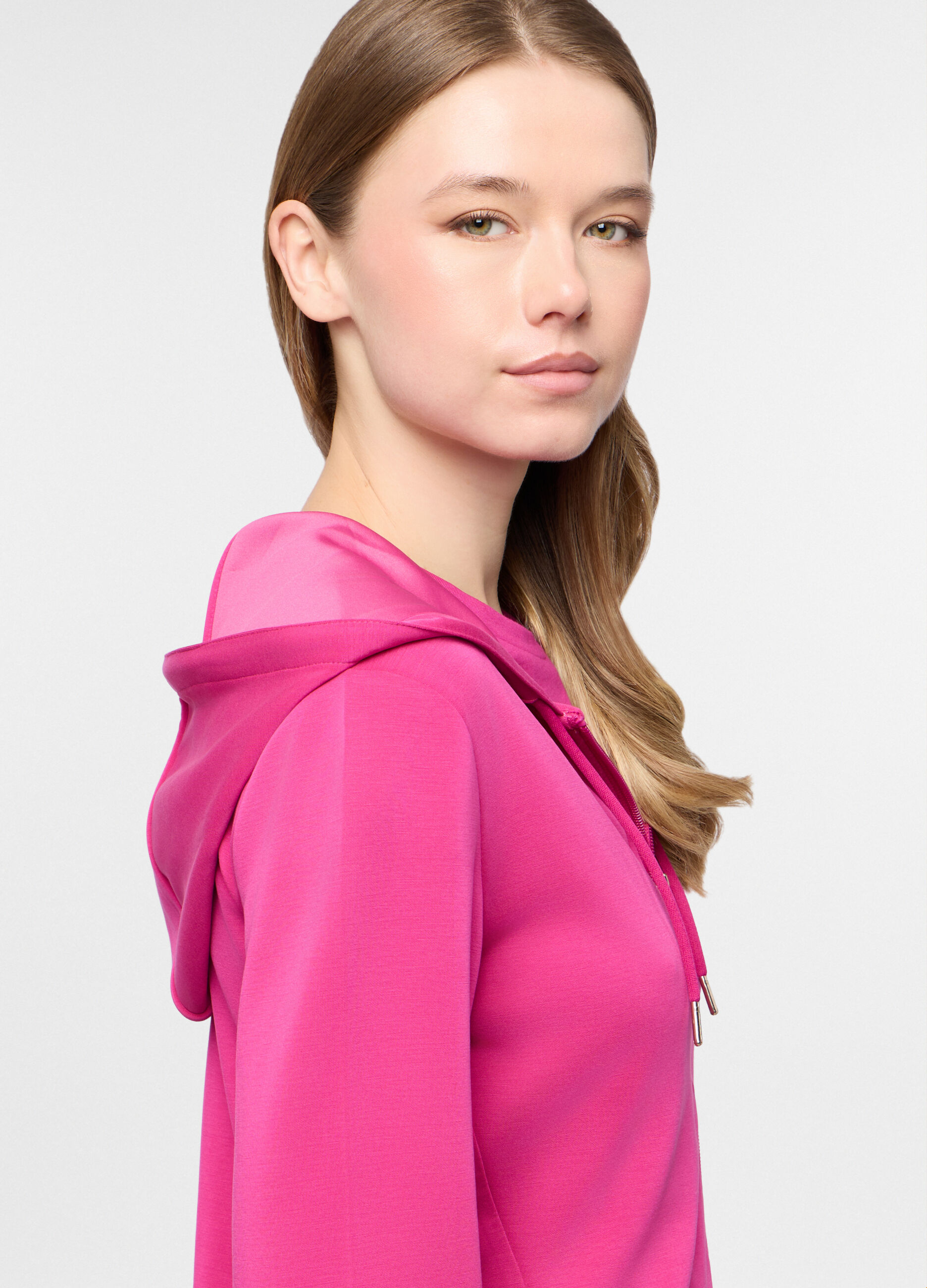 Felpa stretch con cappuccio Holistic donna_2