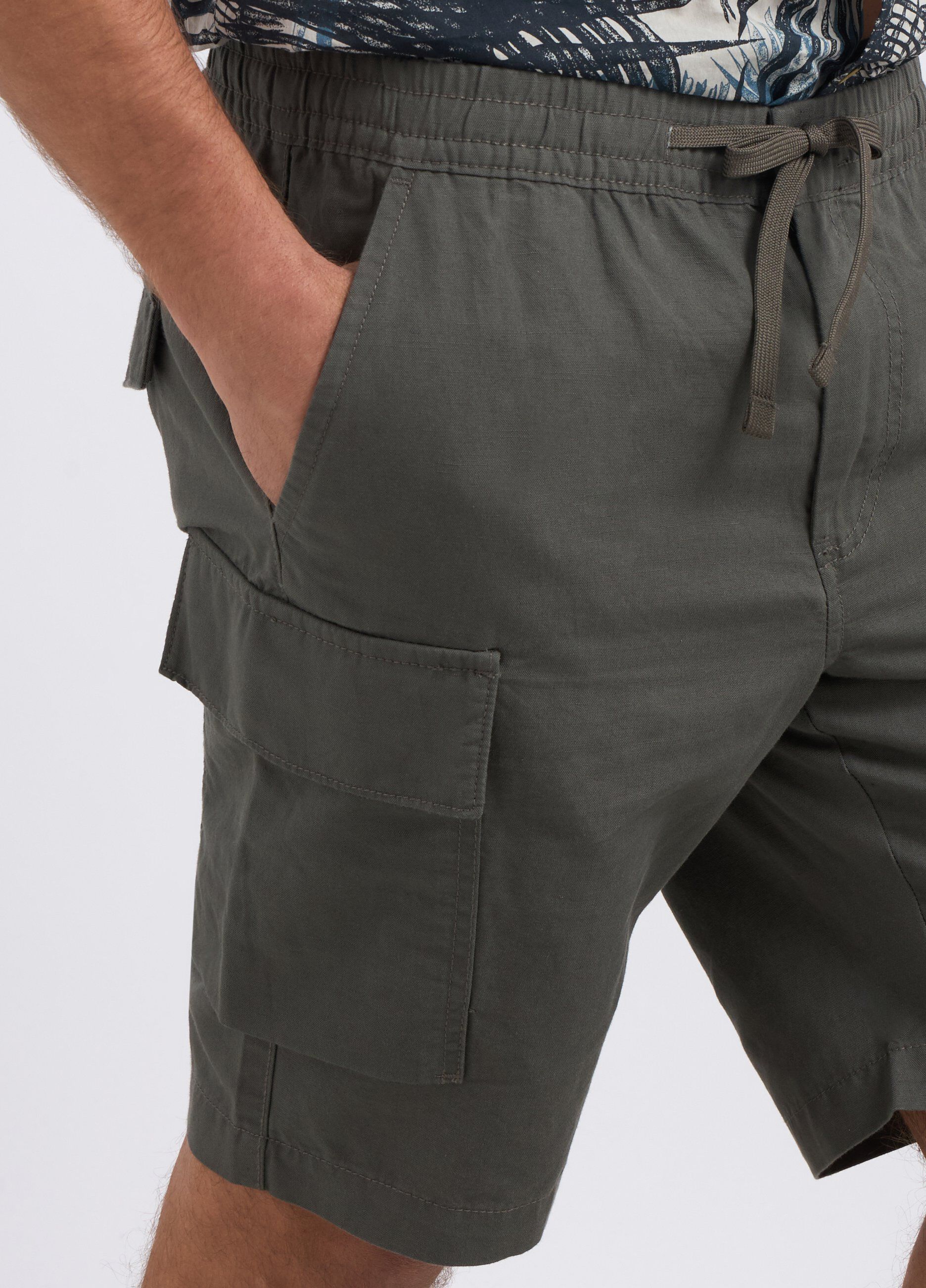Bermuda cargo in misto lino uomo_2