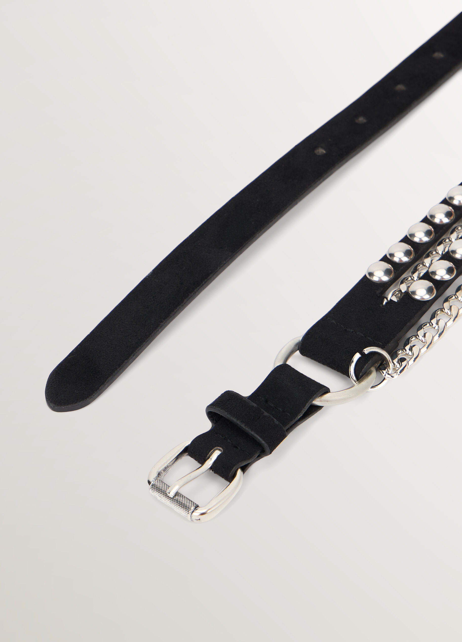Cintura in eco pelle con borchie donna_1