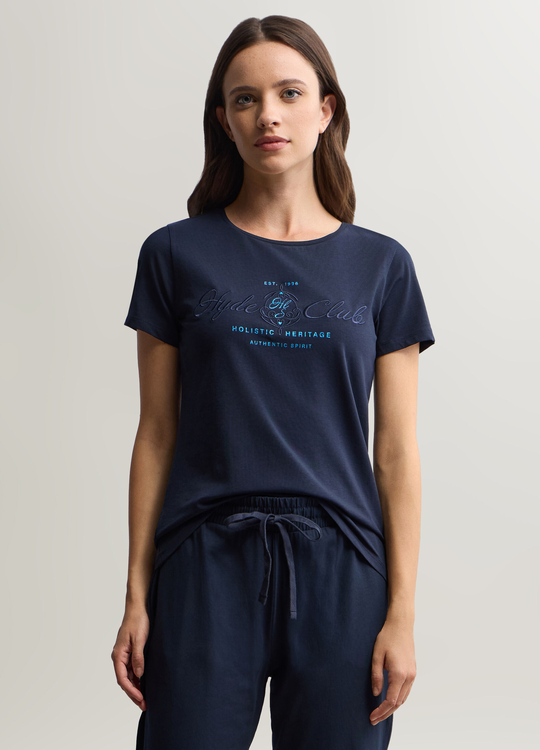 T-shirt girocollo stretch donna_0