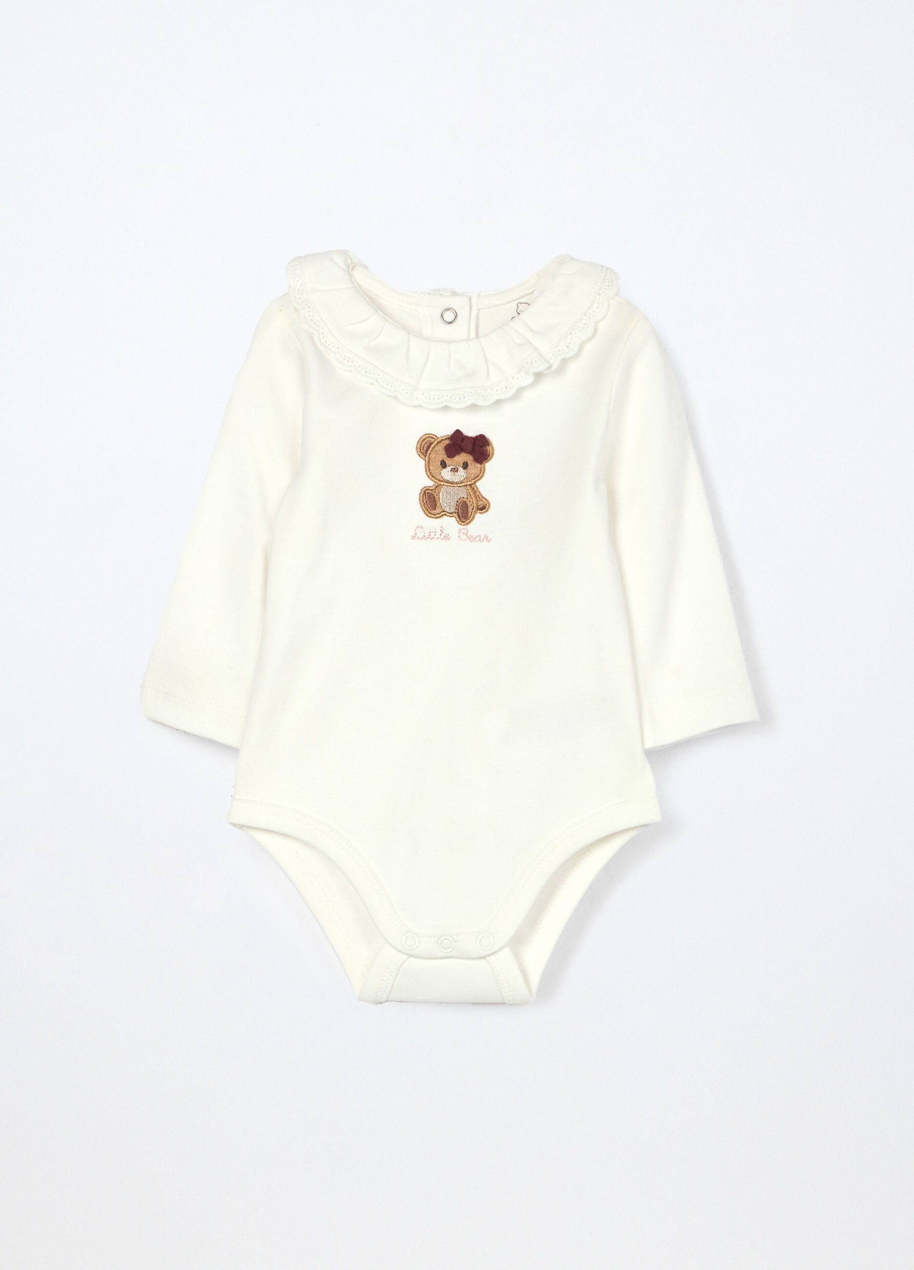 Body in interlock di puro cotone neonata_0