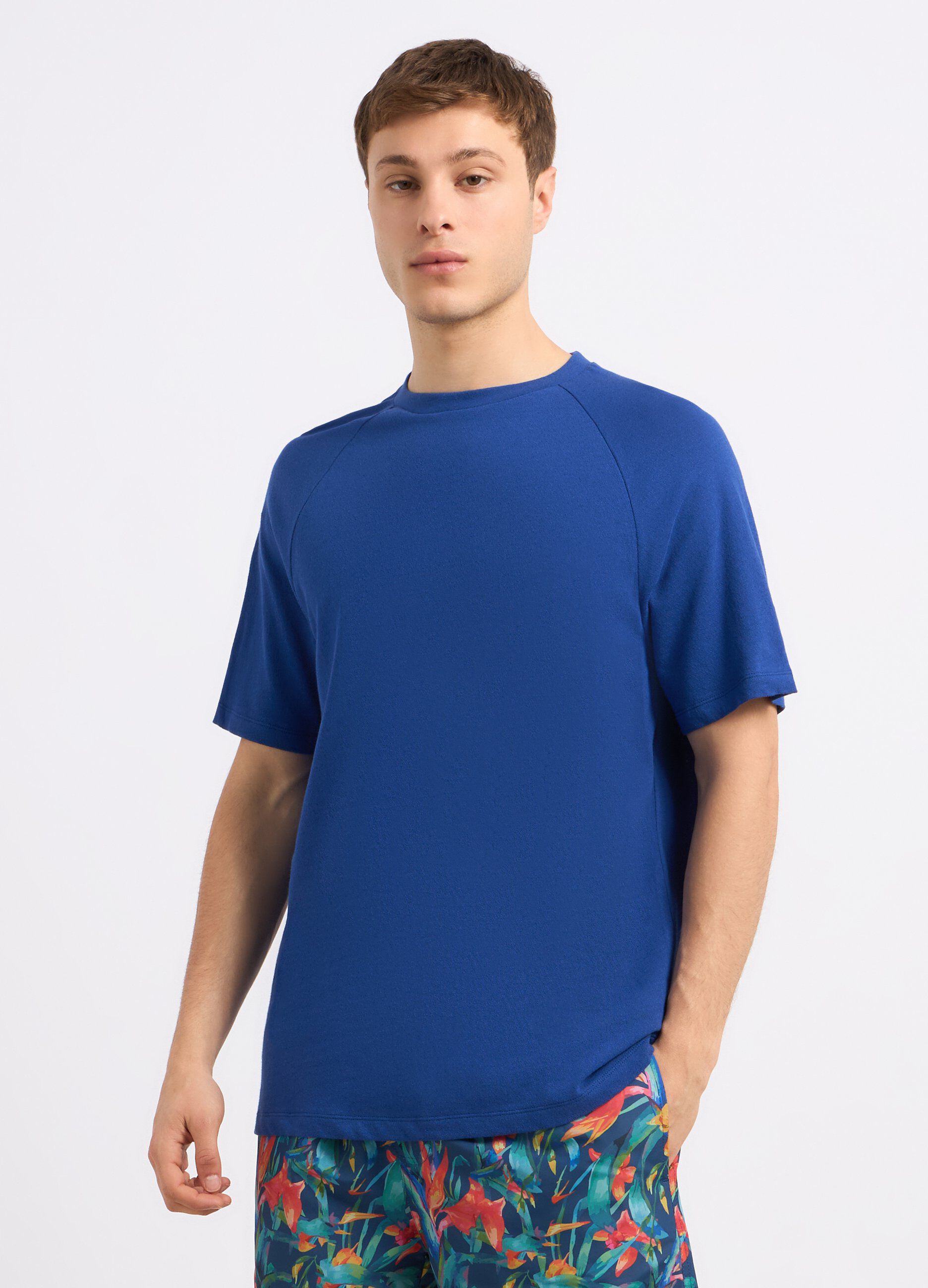 T-shirt in misto lino uomo_0