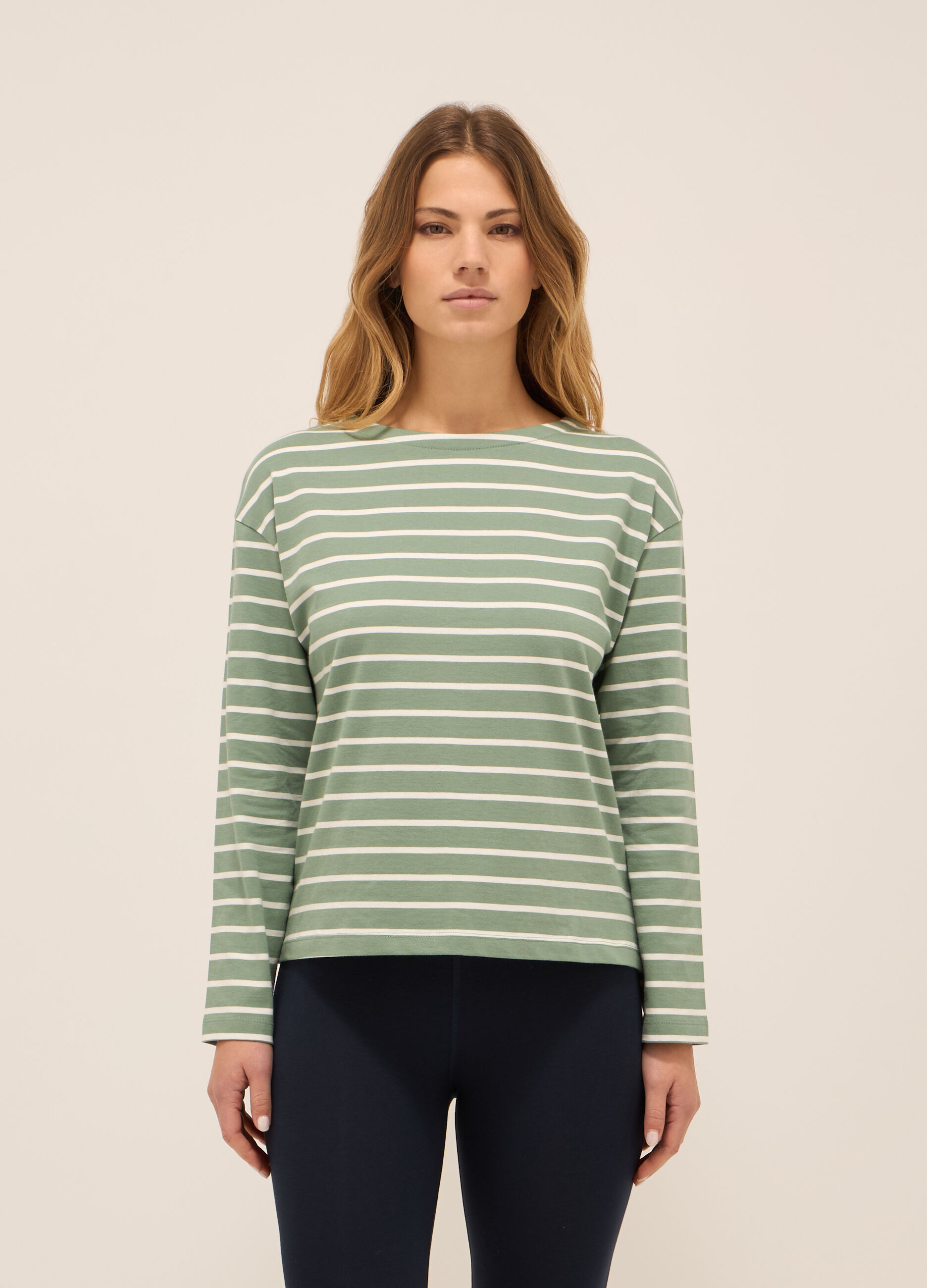 T-shirt in jersey di puro cotone_0