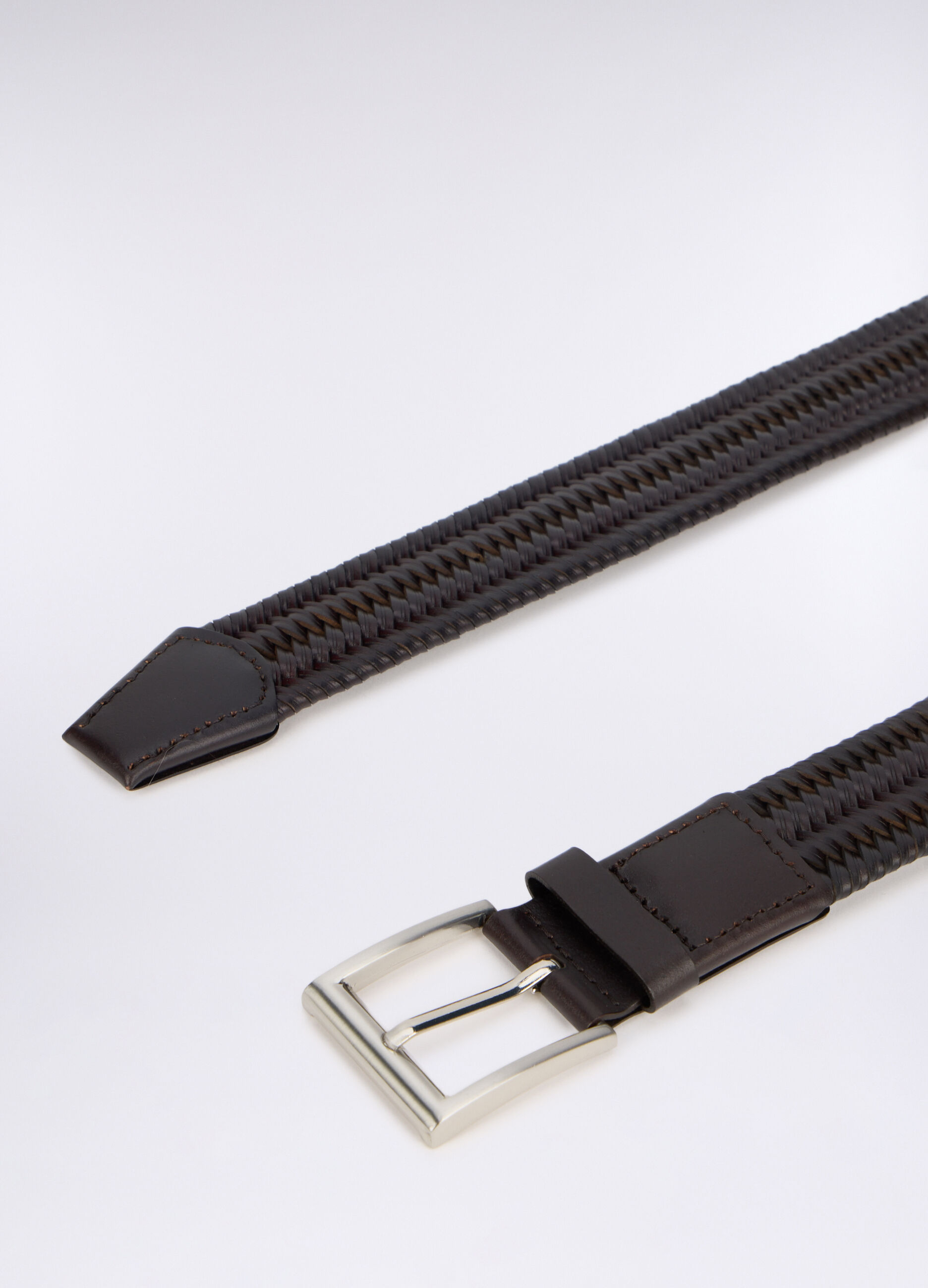 Cintura in vera pelle intrecciata uomo_1