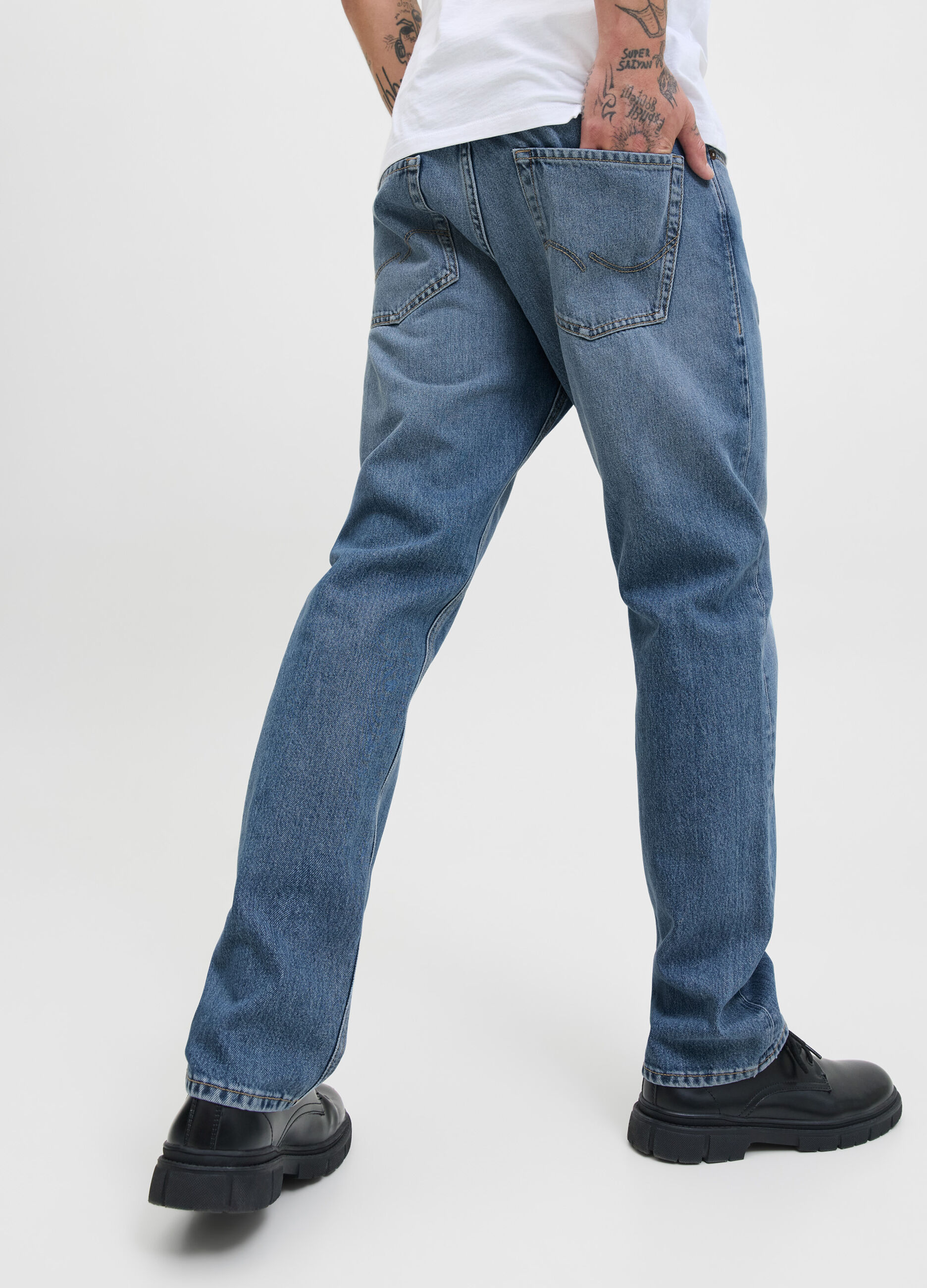 Jeans regular fit in denim uomo_4