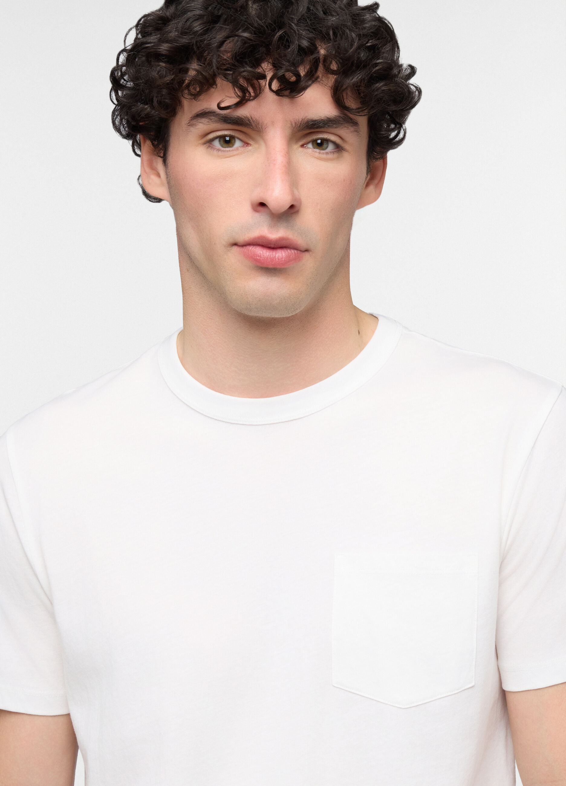 T-shirt girocollo in jersey di puro cotone uomo_2