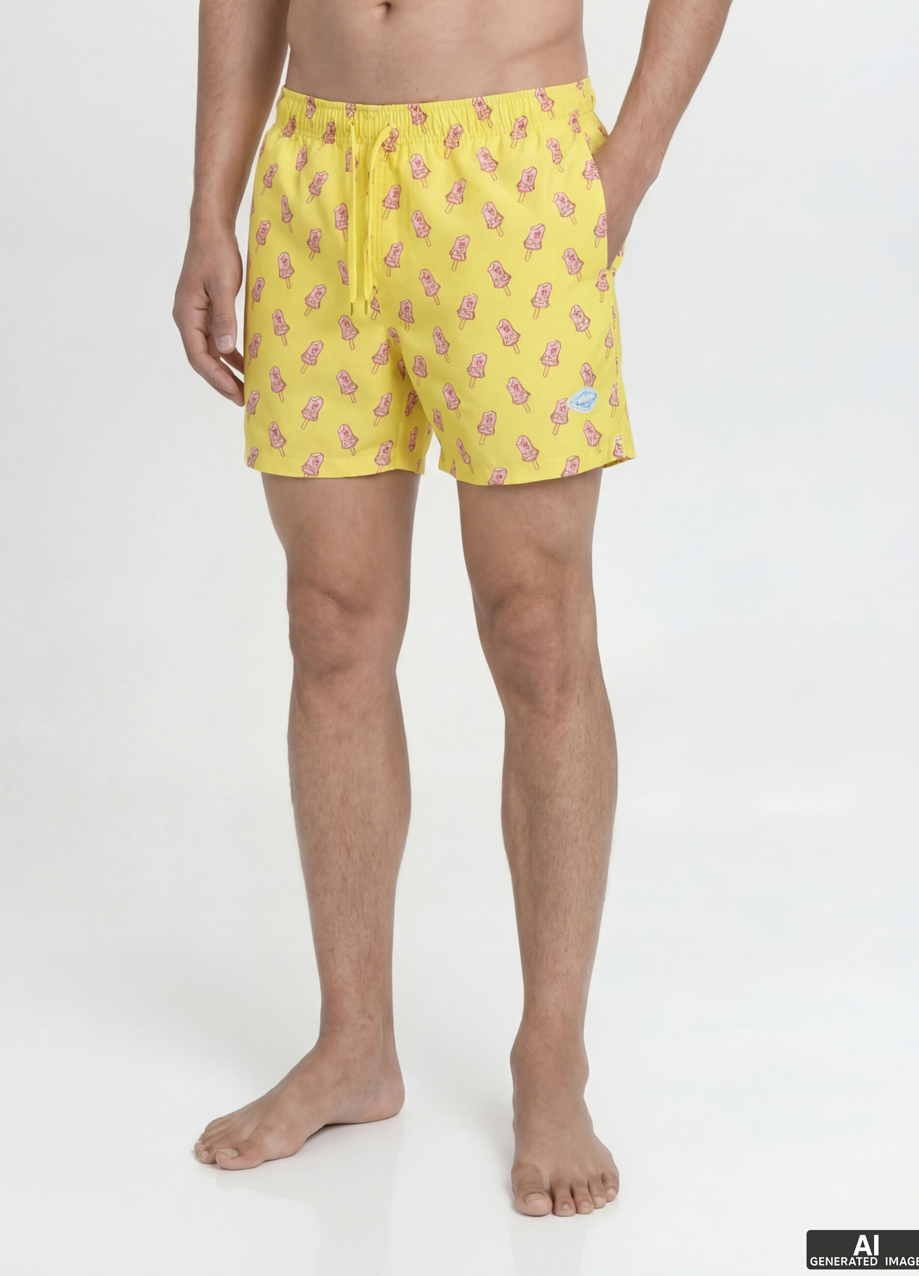Boxer mare con stampa uomo_1
