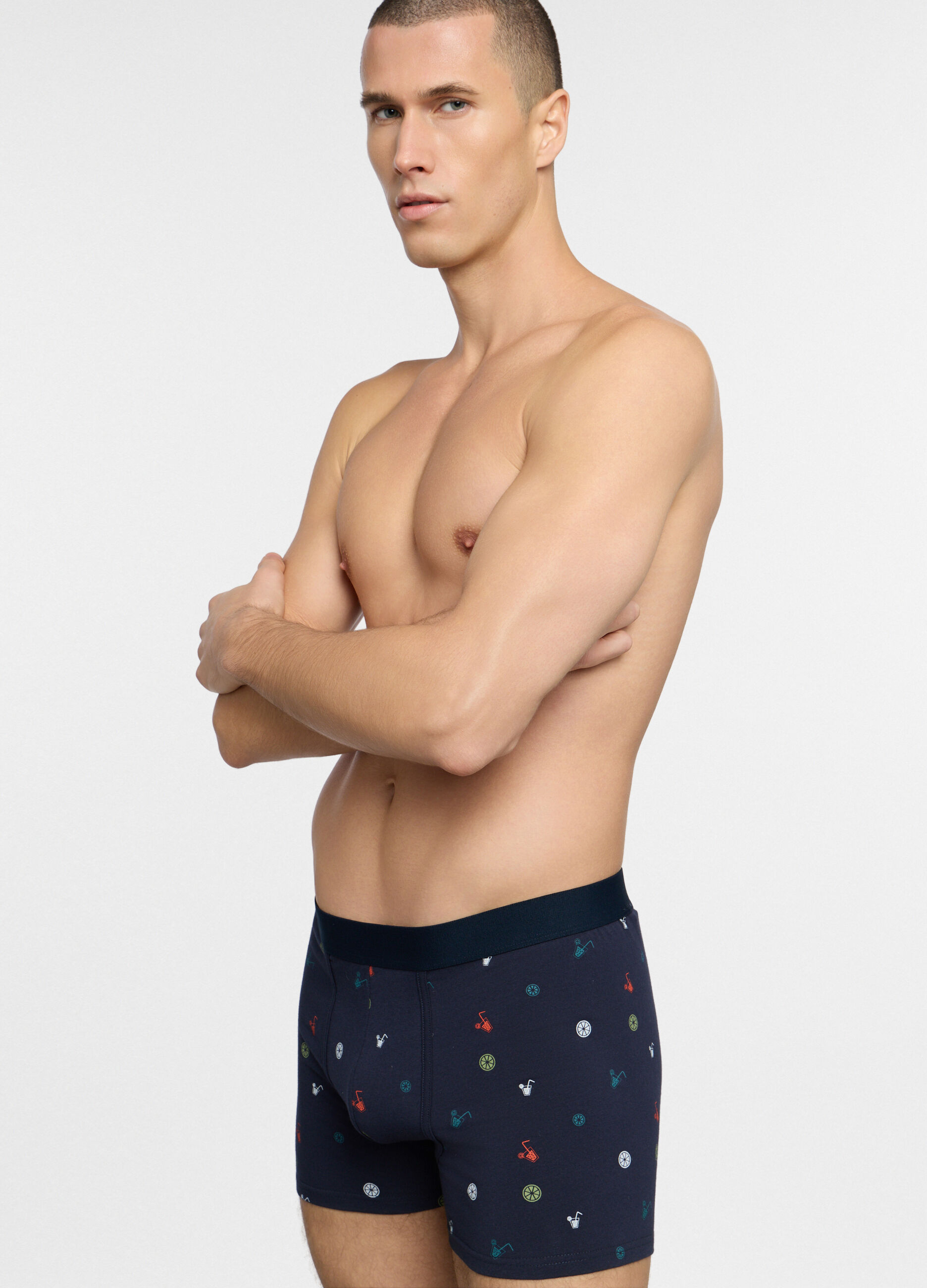 Boxer lunghi in jersey con stampa cocktail uomo_2