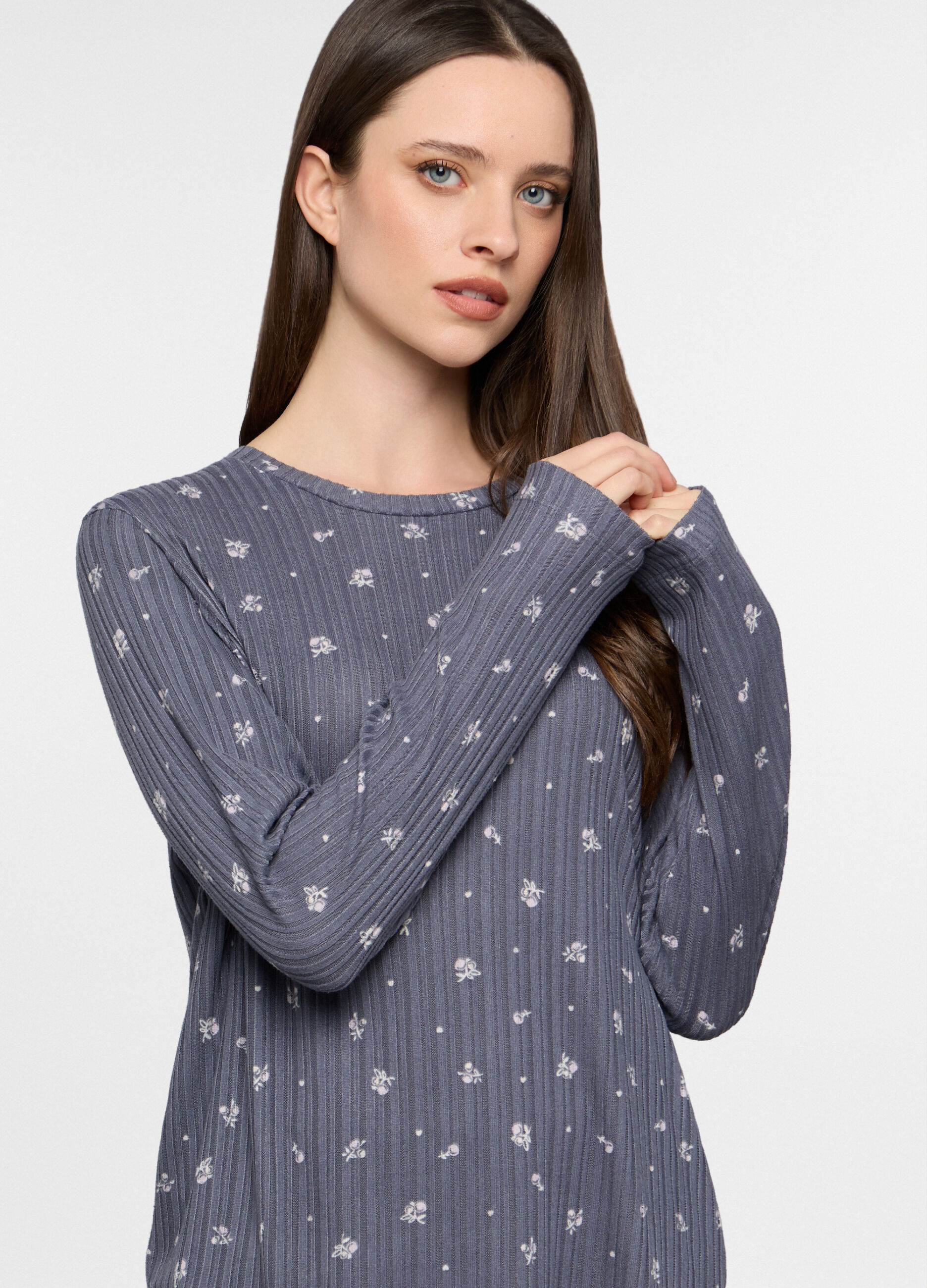 Top pigiama in costina stretch donna_2