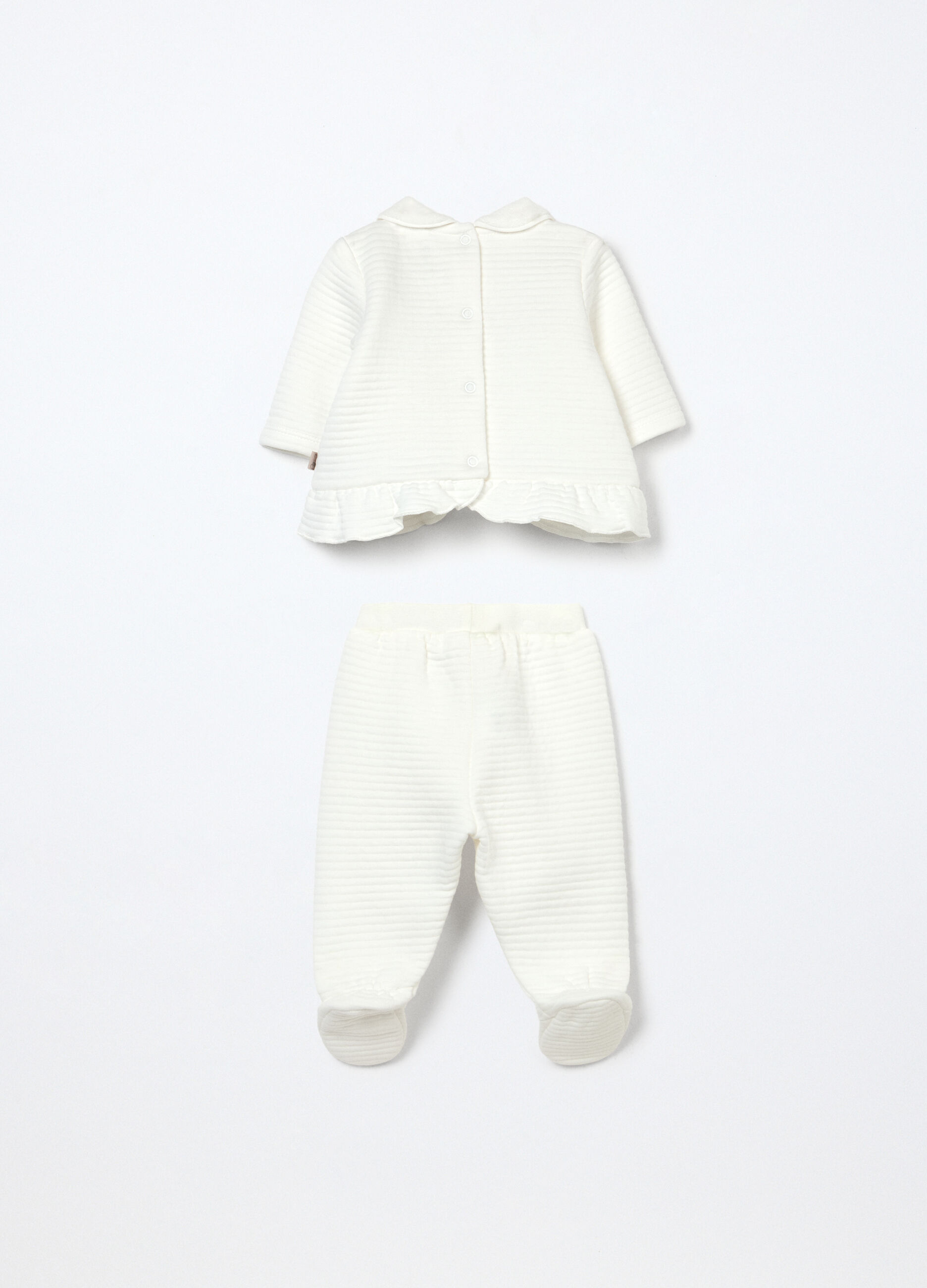 Set in matelass&eacute; misto cotone neonata_1