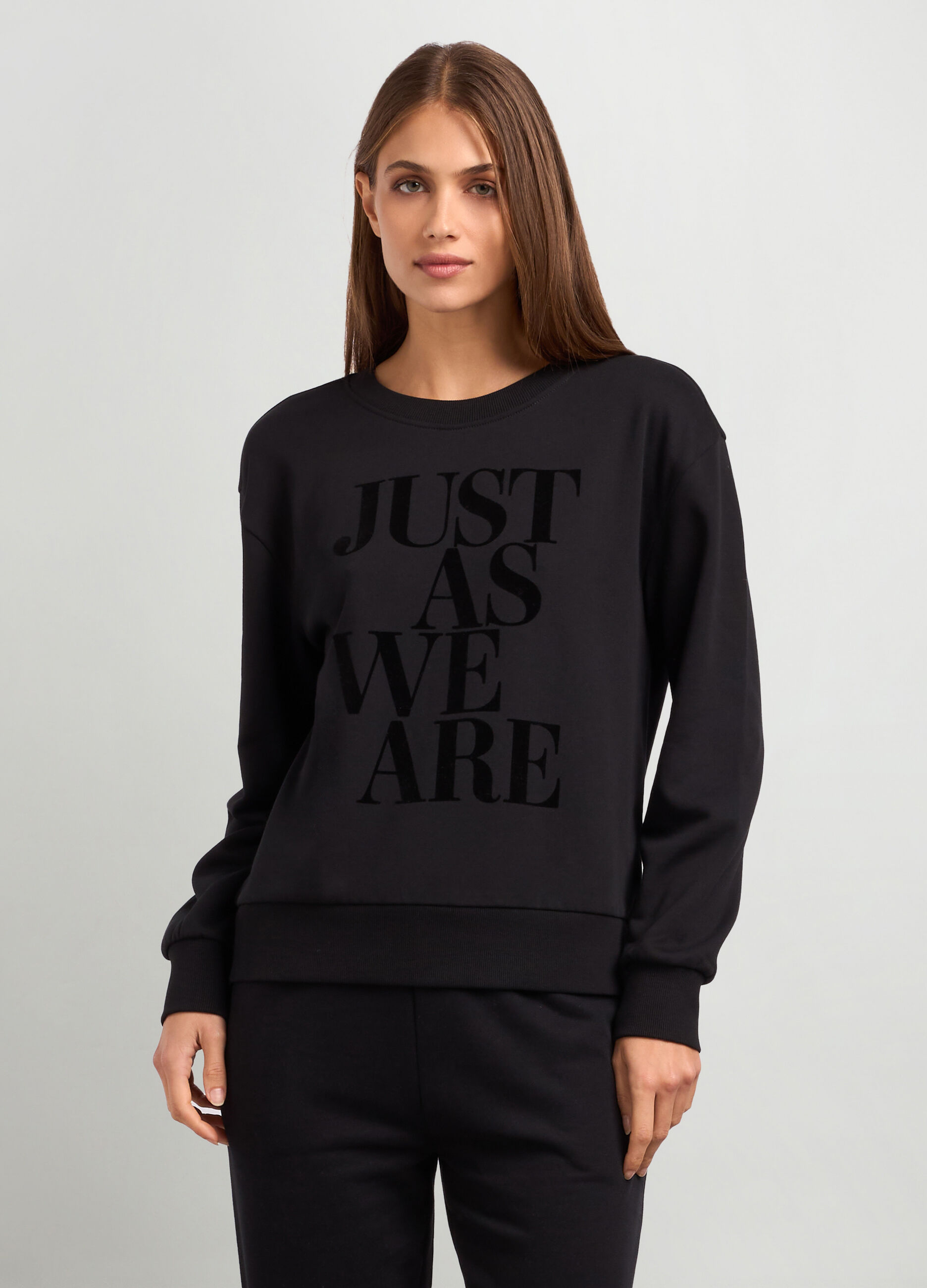 Felpa in french terry di puro cotone donna_0