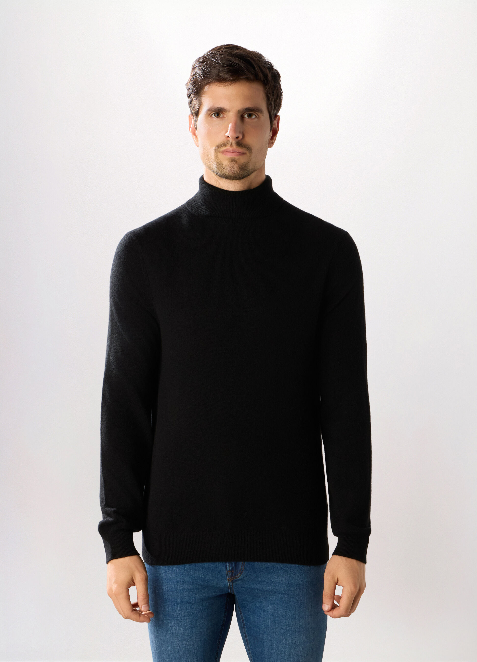 Maglione dolcevita in cashmere uomo_0