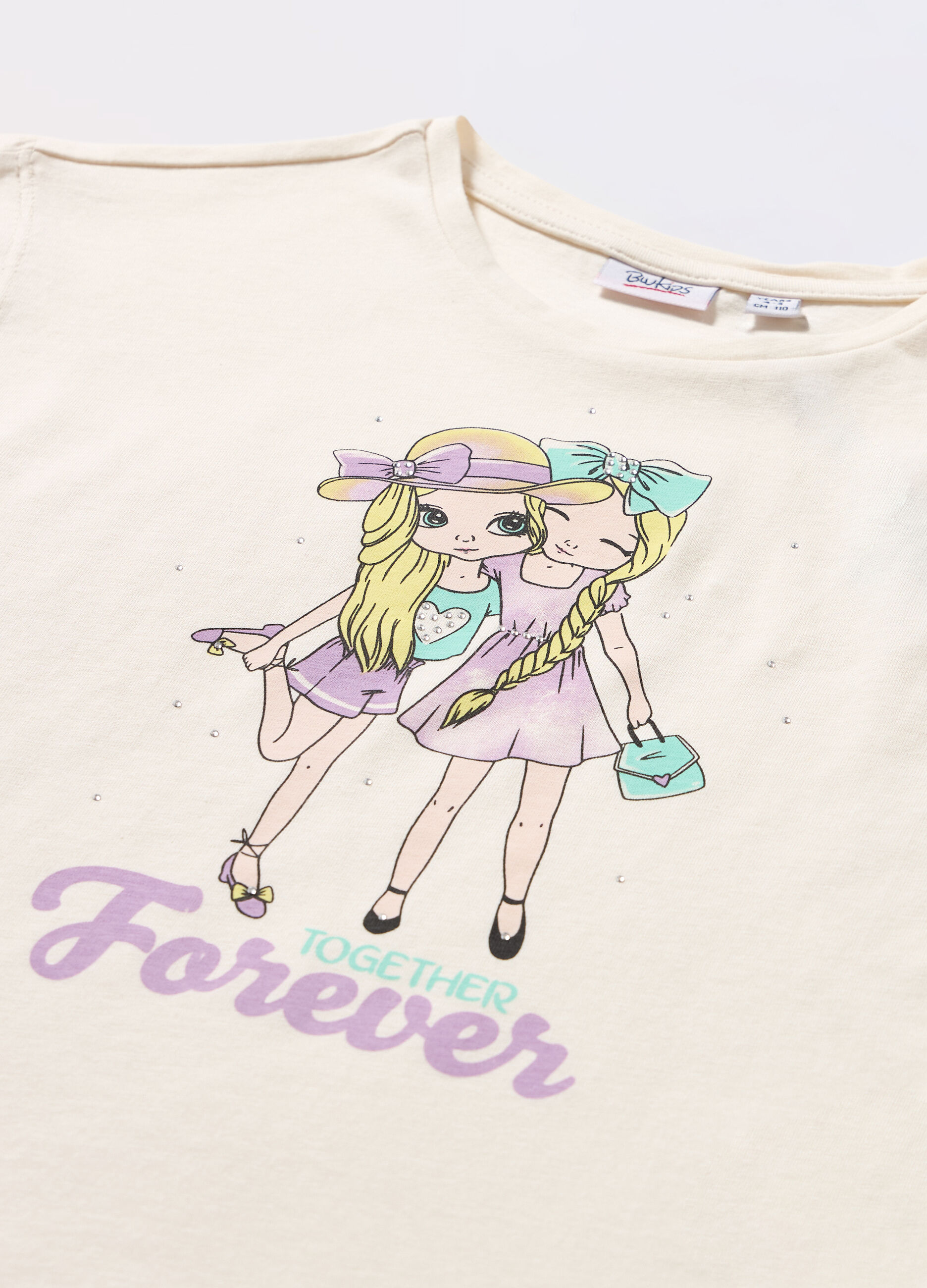 T-shirt in jersey di puro cotone bambina_1