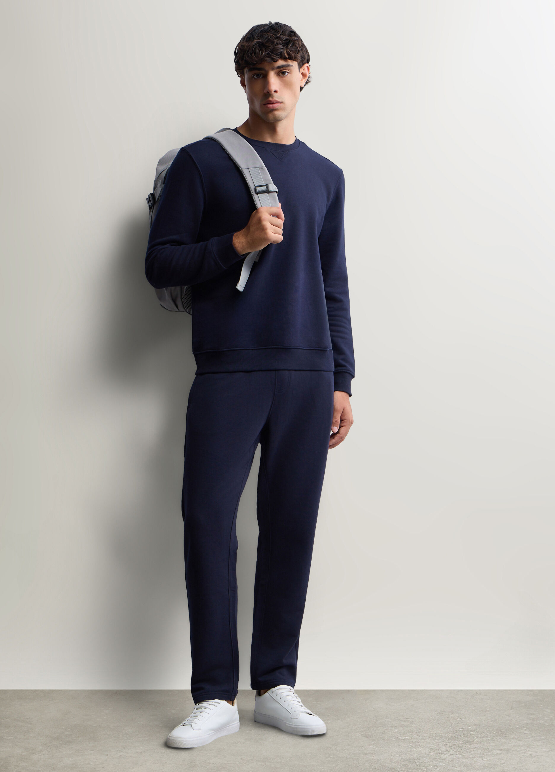 Jogger in felpa misto cotone uomo_0