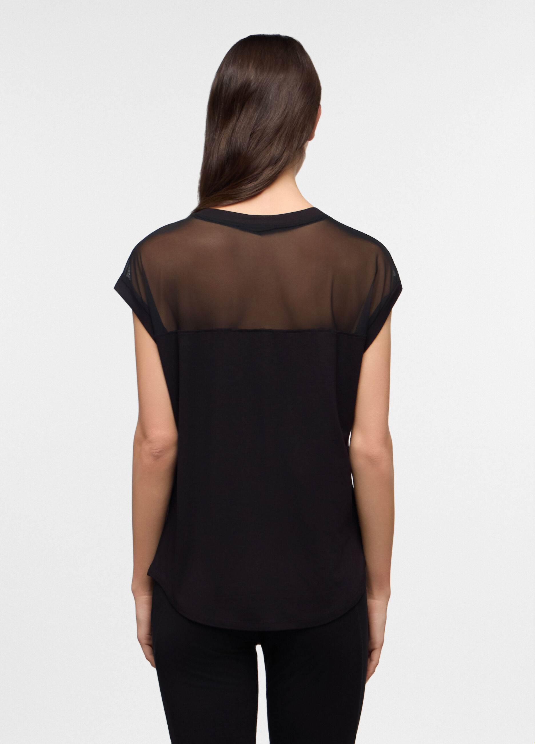 T-shirt girocollo stretch donna_1