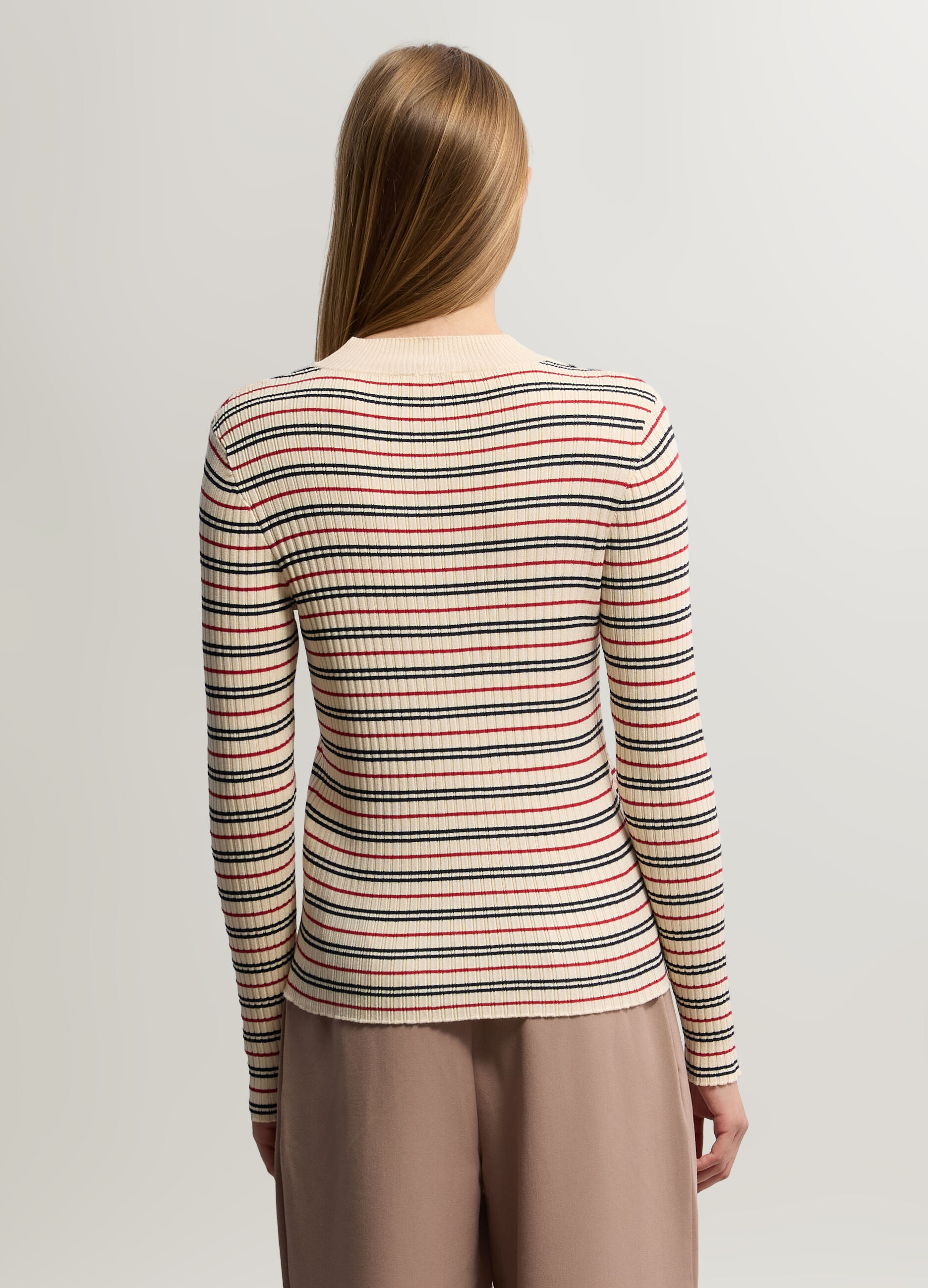 Maglia girocollo in costina donna_1