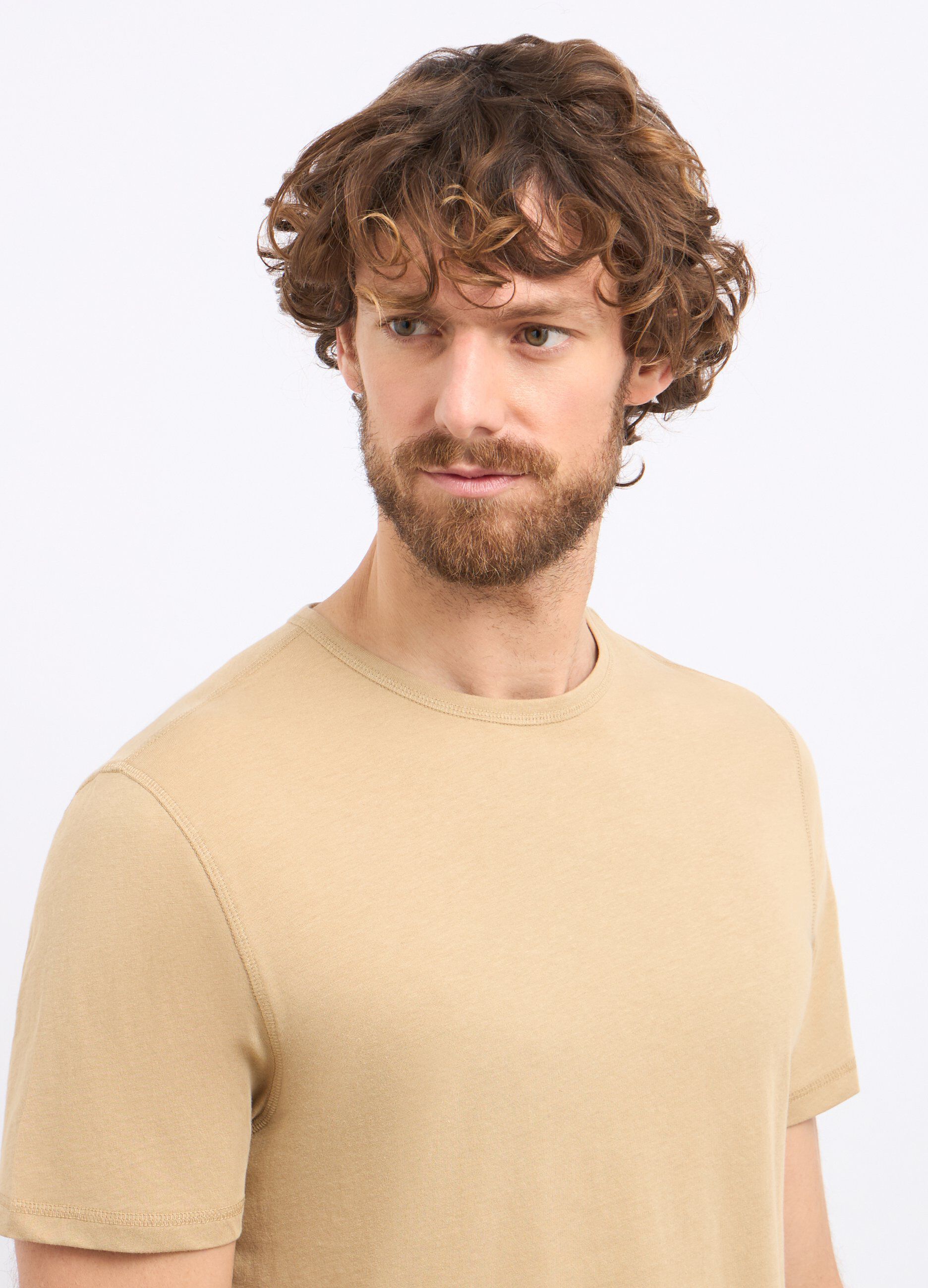 T-shirt a girocollo in puro cotone uomo_2