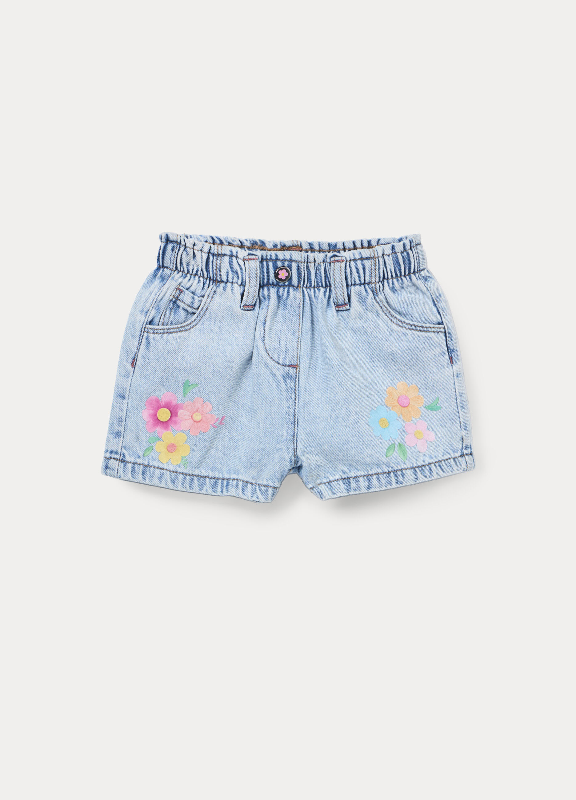 Shorts in denim misto cotone _0