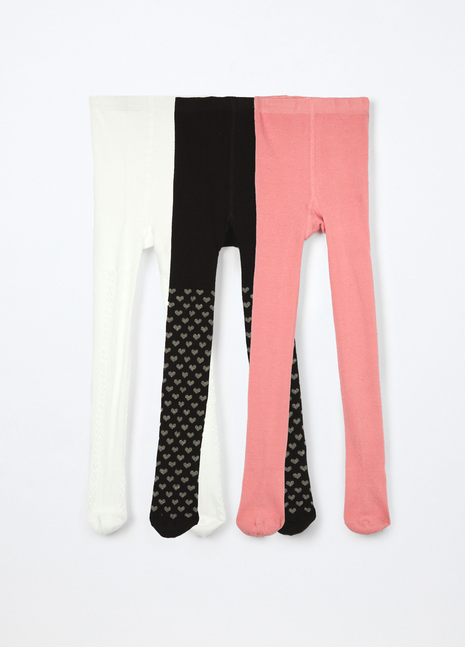 Pack 3 collant in cotone stretch bambina_0