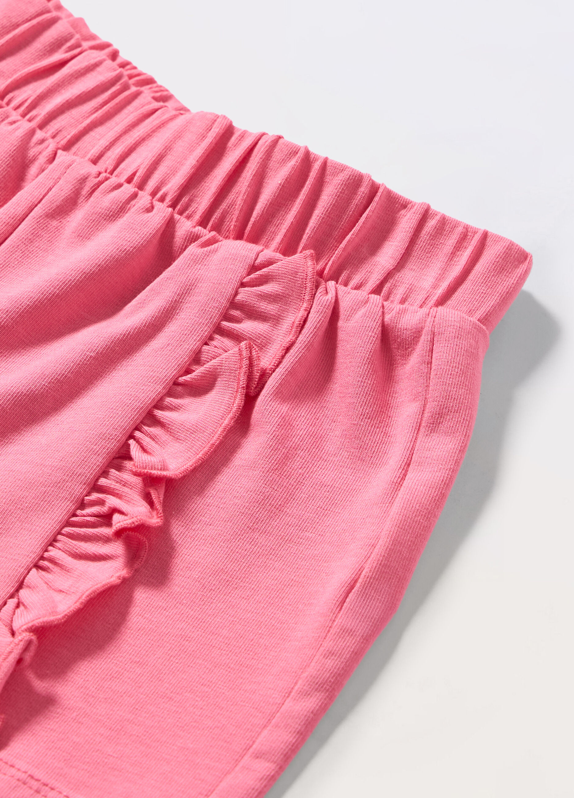 Shorts in jersey di puro cotone neonata