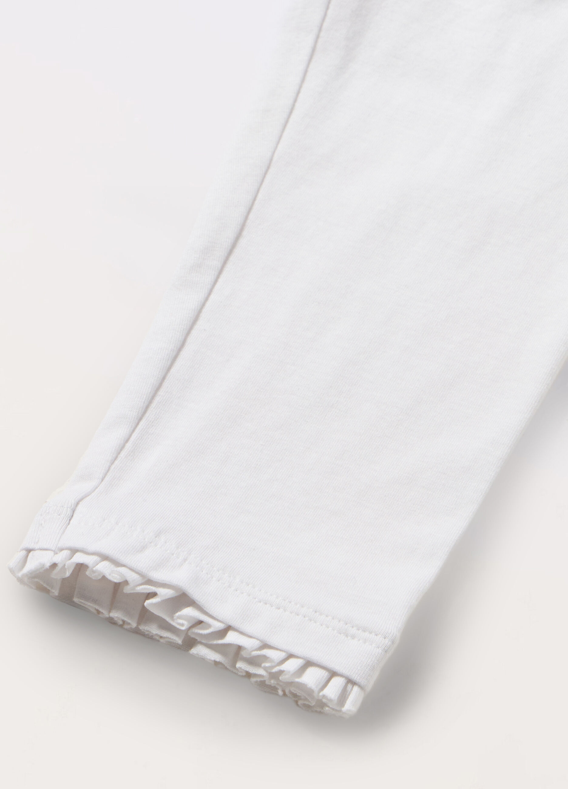 Leggings capri in jersey di cotone stretch bambina