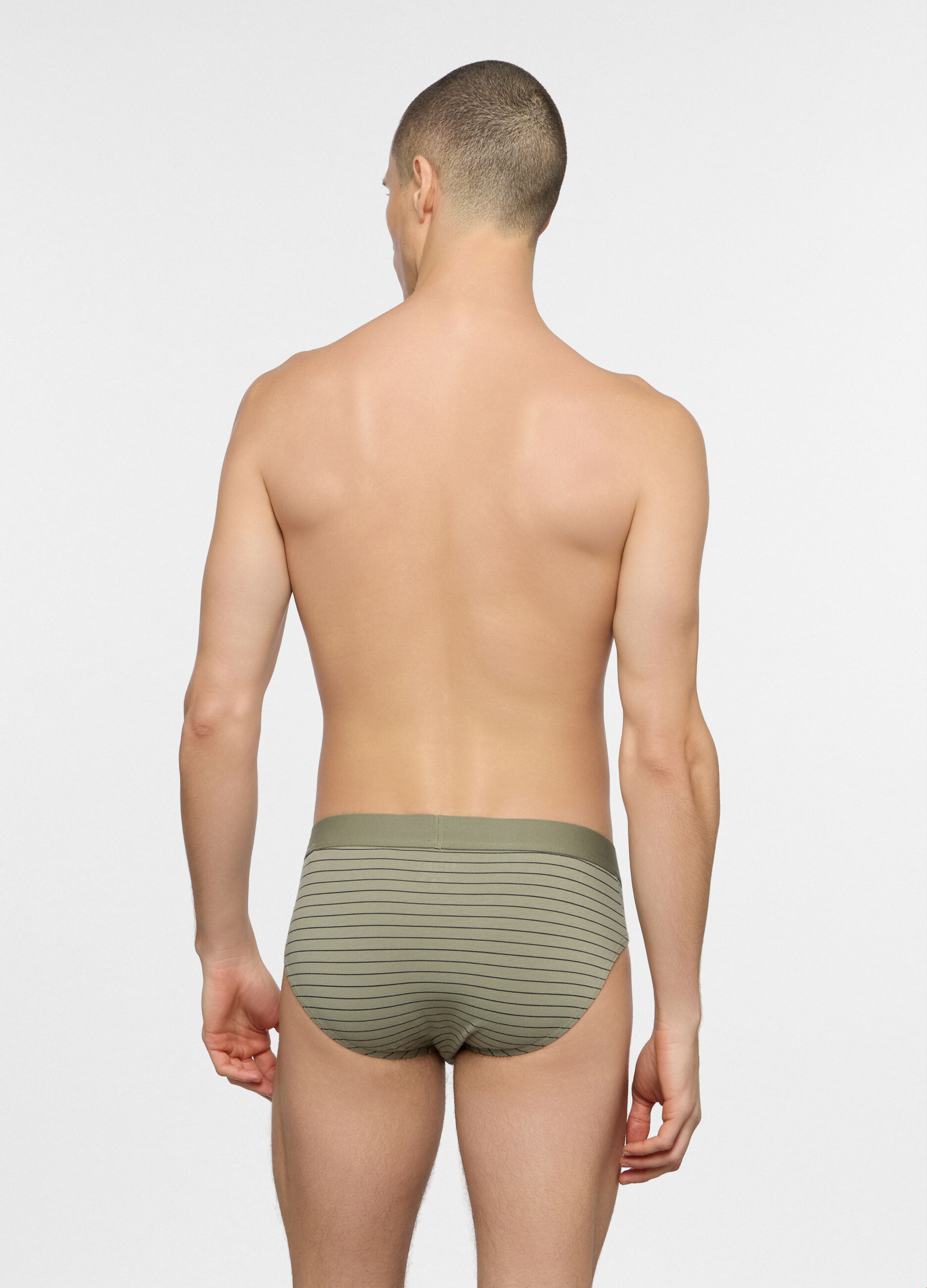 Slip in cotone a righe uomo_1