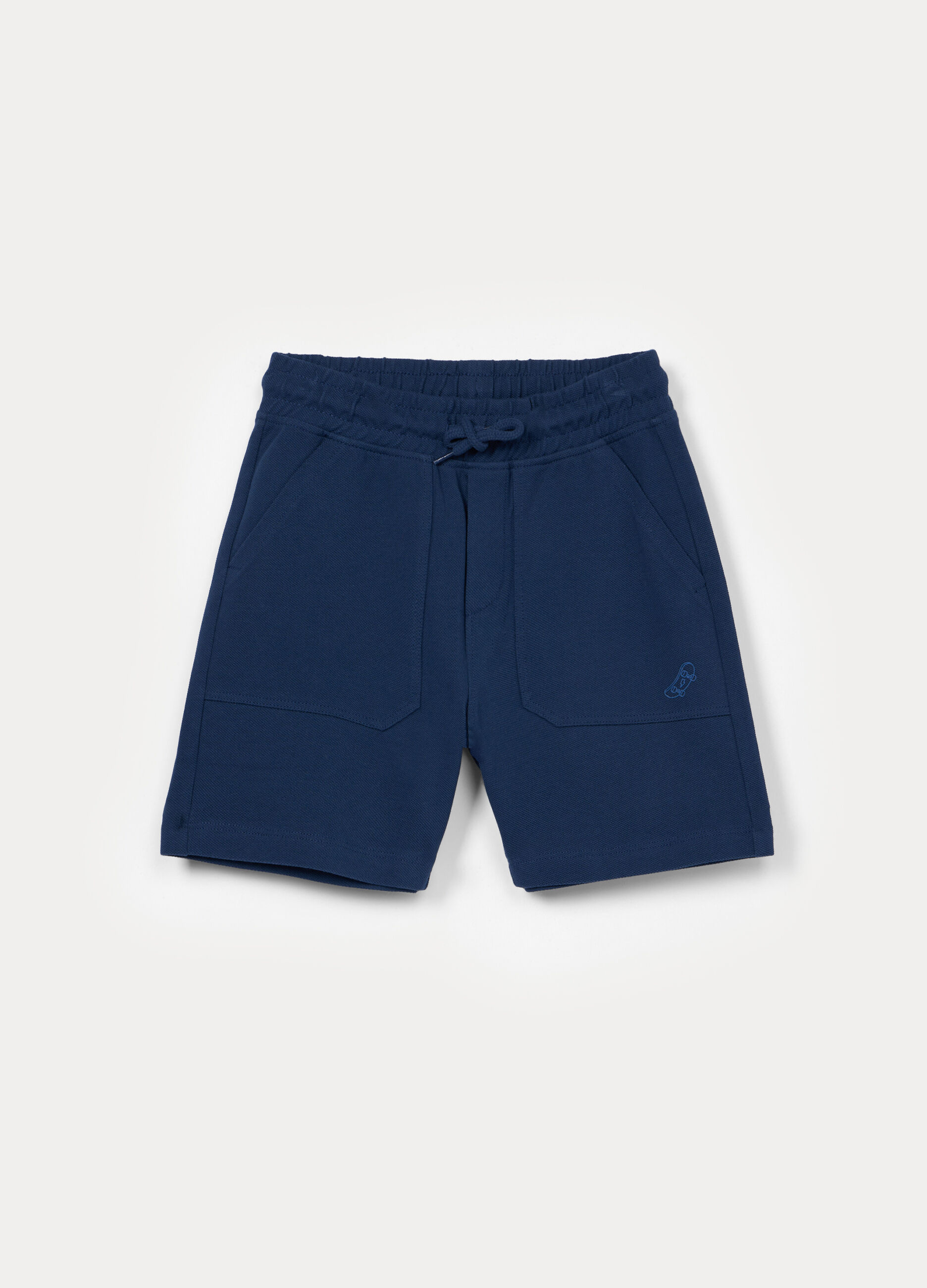 Shorts in puro cotone Piquet bambino_0