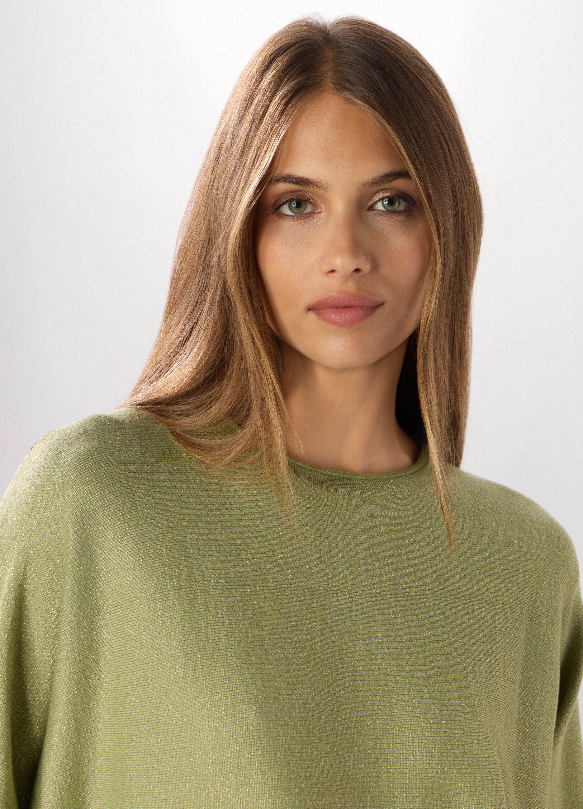 Tricot misto viscosa e filo lurex donna_2