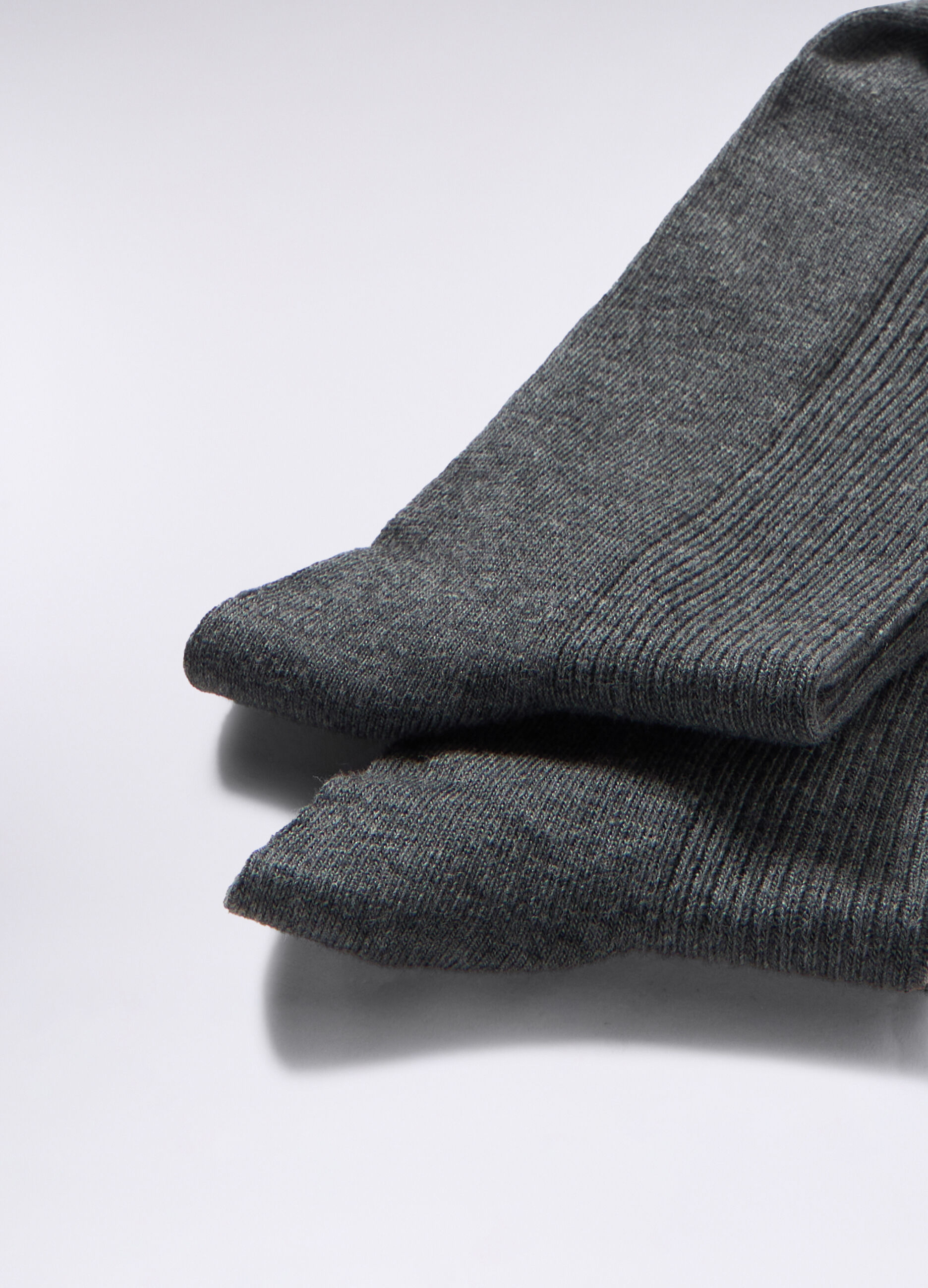 Calze corte in cotone stretch a costine uomo_1