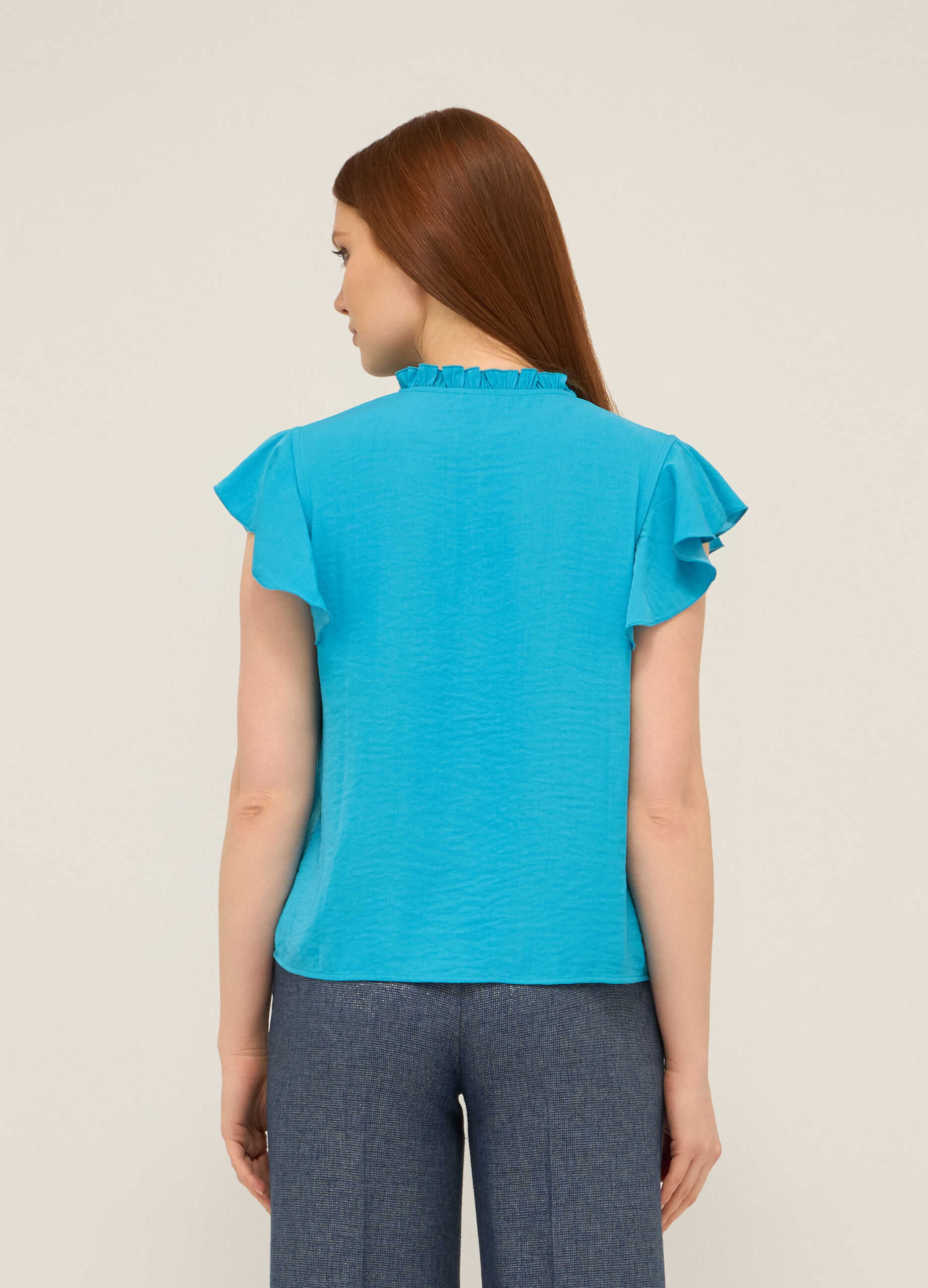 Blusa con rouches donna_1