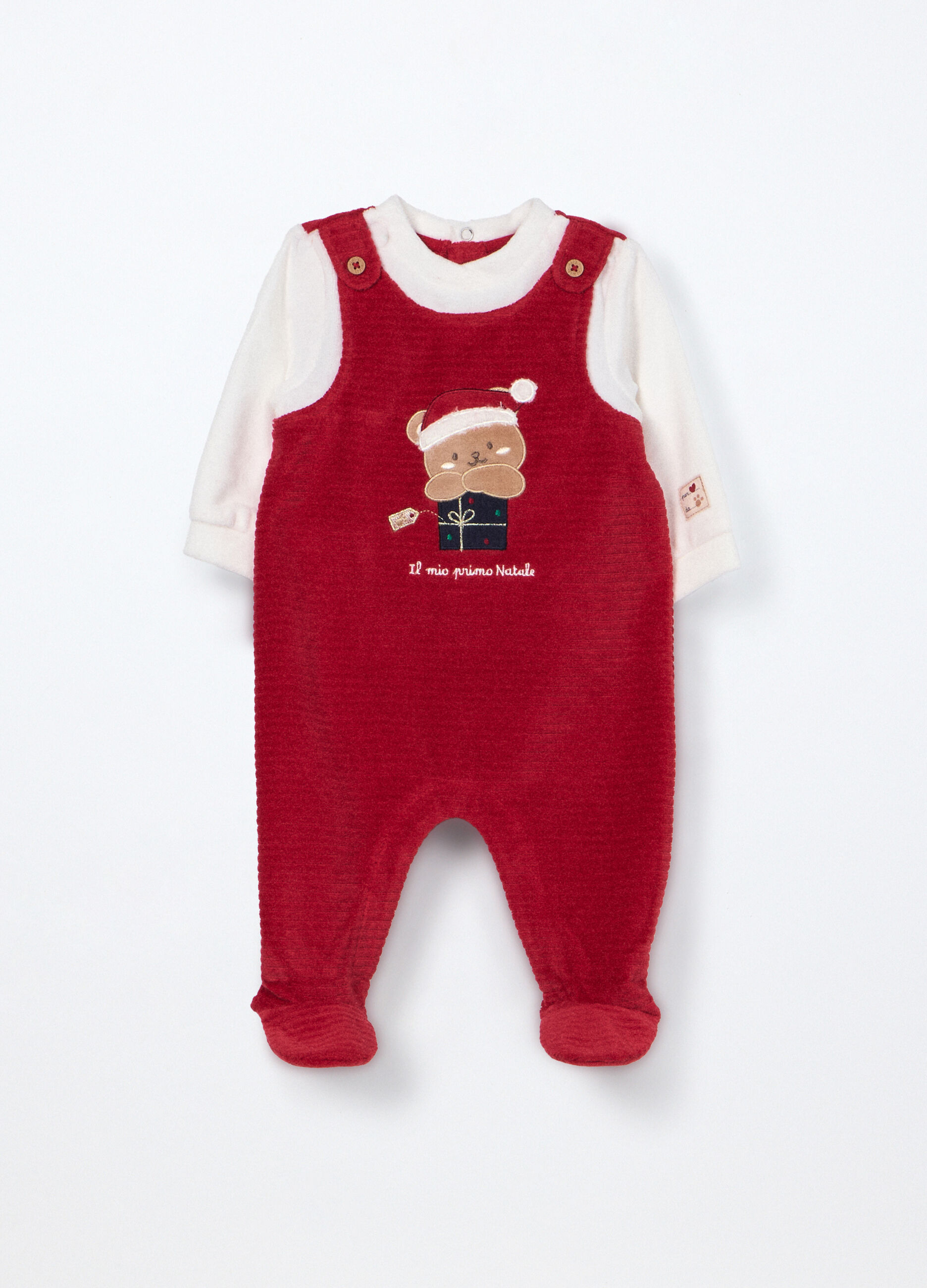 Tutina misto cotone velour neonato_0