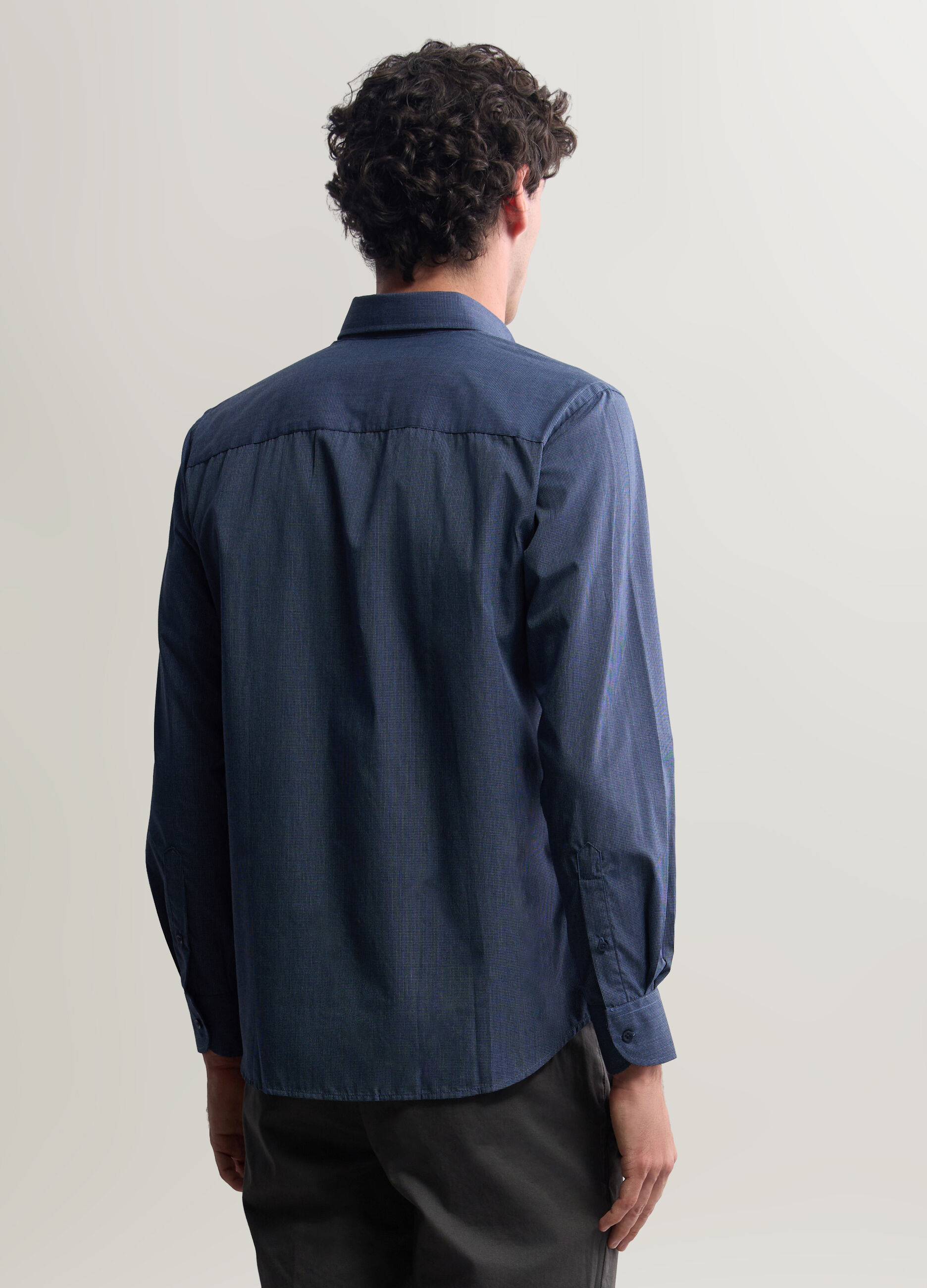 Camicia regular fit in misto cotone uomo_1