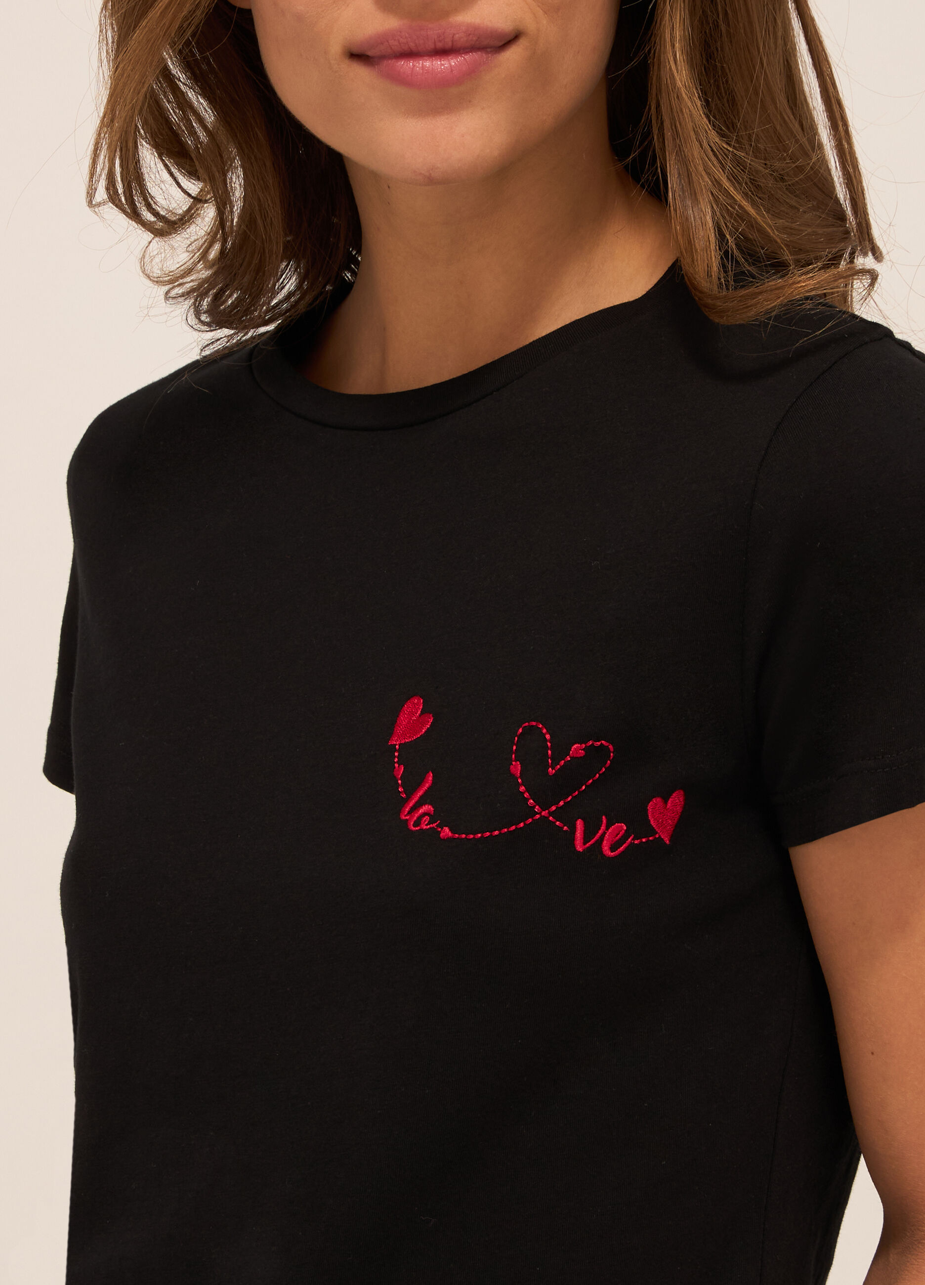 T-shirt in jersey di puro cotone donna_2