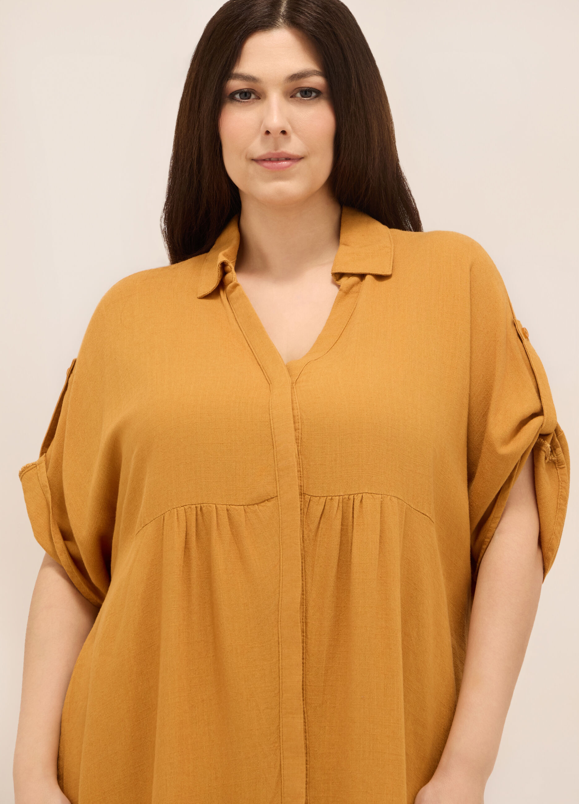 Vestito misto lino donna_2