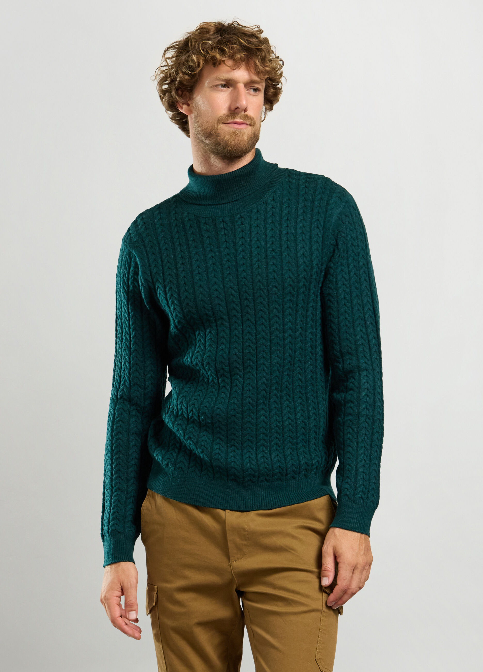 Maglione lana collo alto uomo cheap