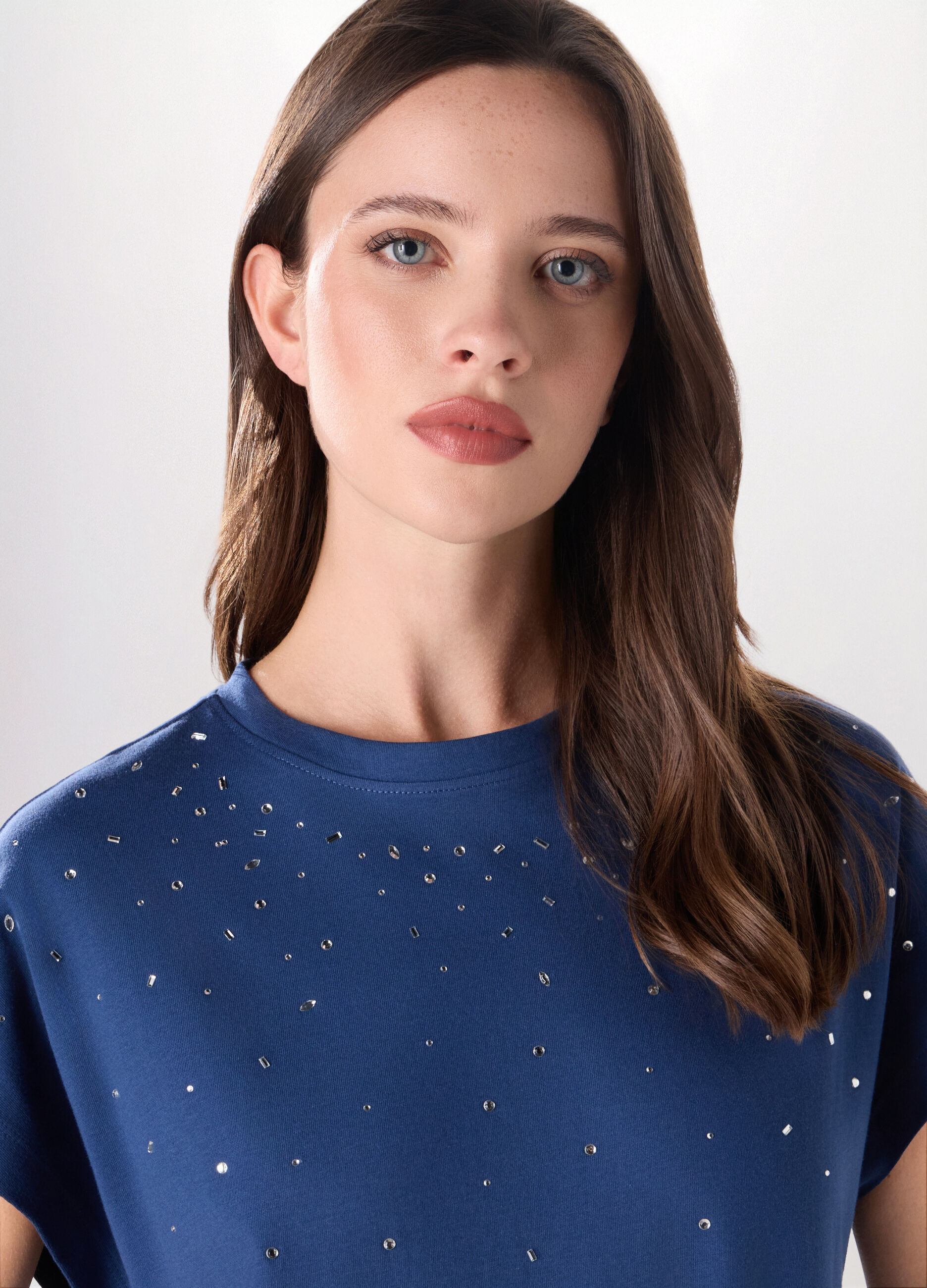 T-shirt in jersey di puro cotone donna_2