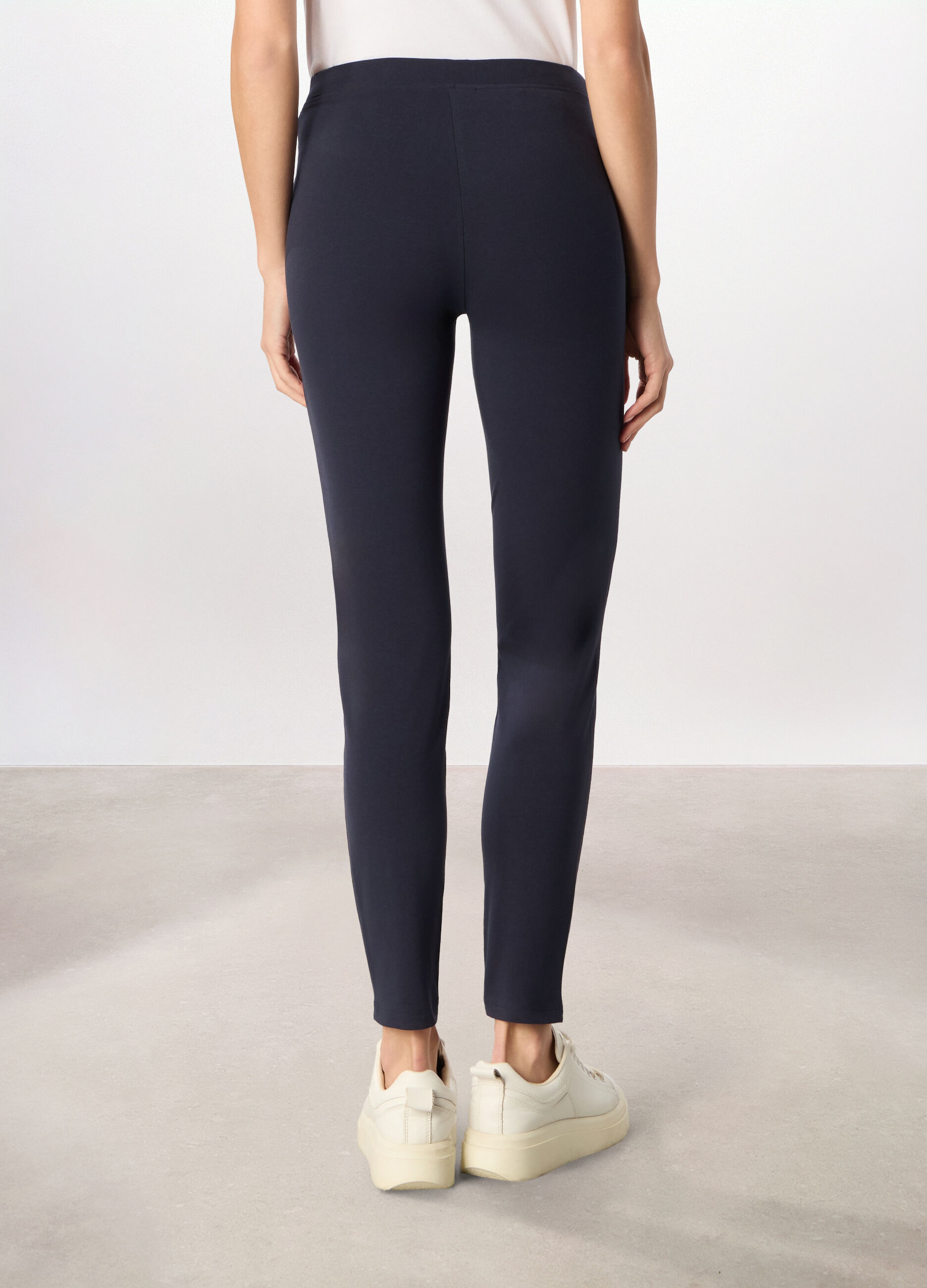 Leggings in jersey di cotone stretch donna_1