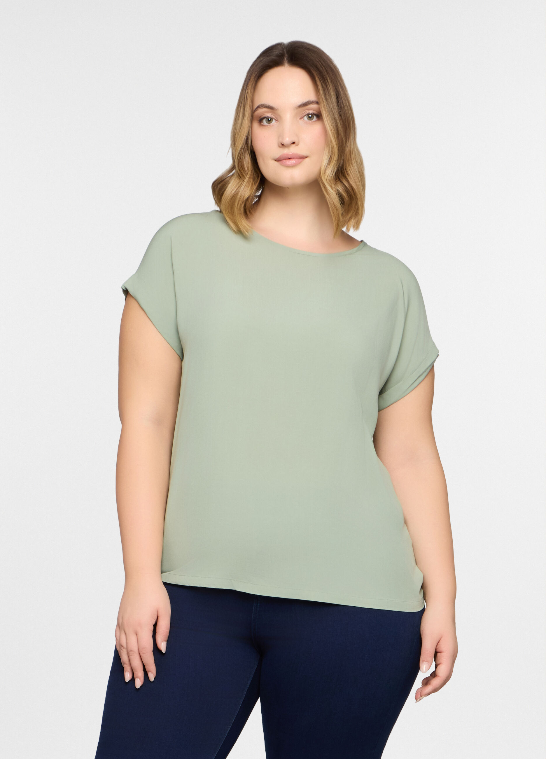 T-shirt girocollo donna curvy_0
