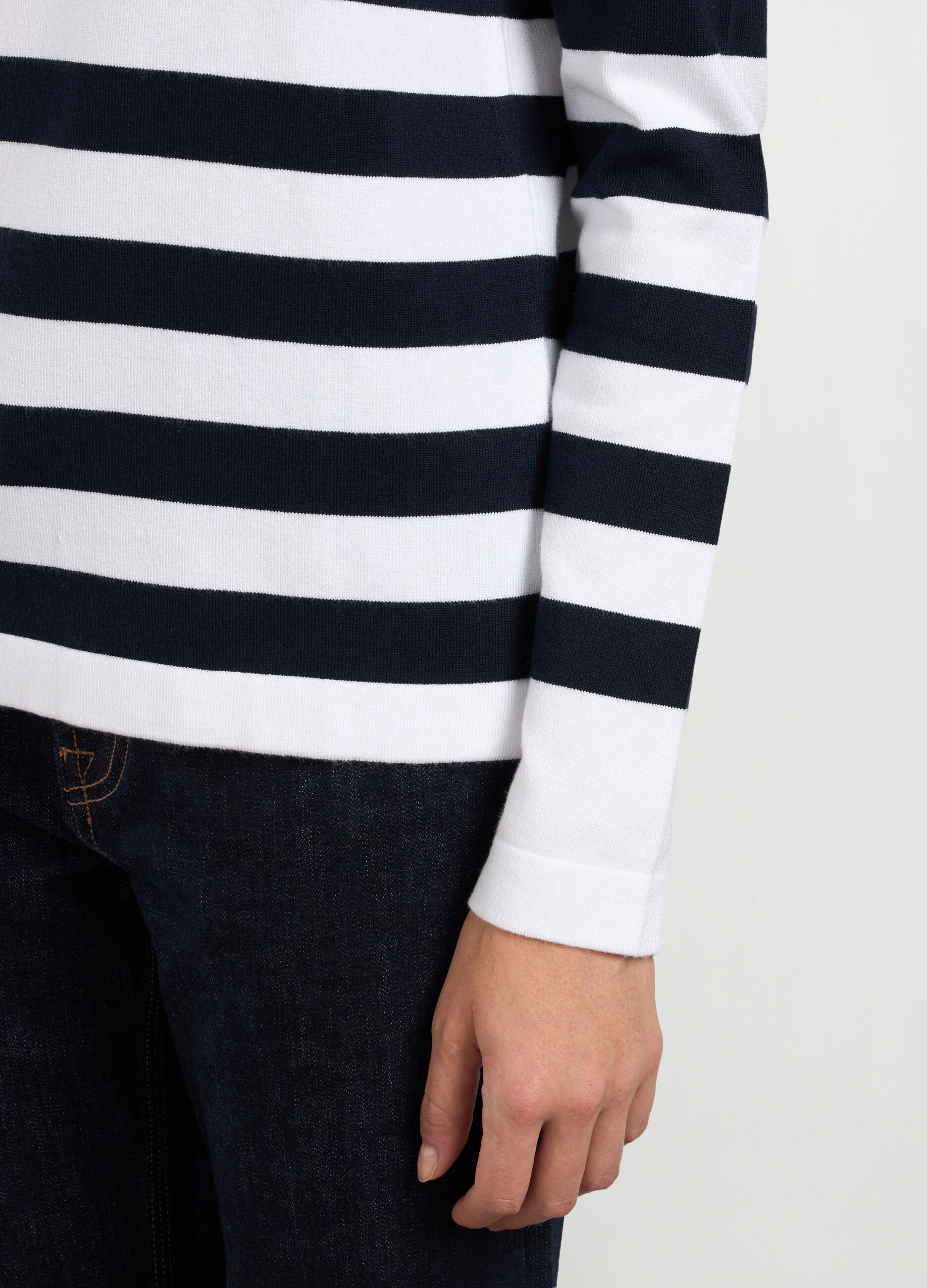 Tricot misto viscosa a righe donna_2