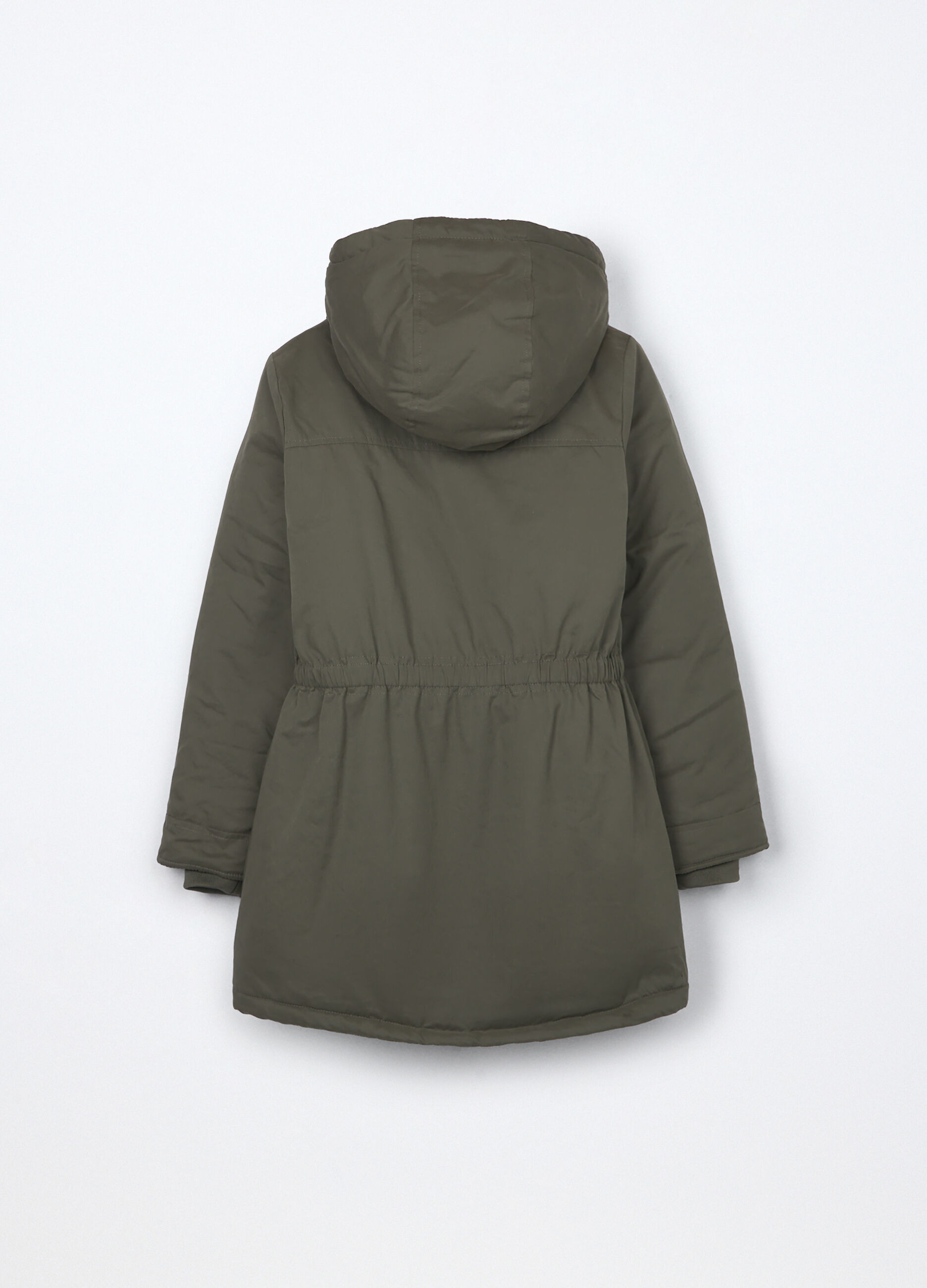 Parka in twill con cappuccio ragazza_1