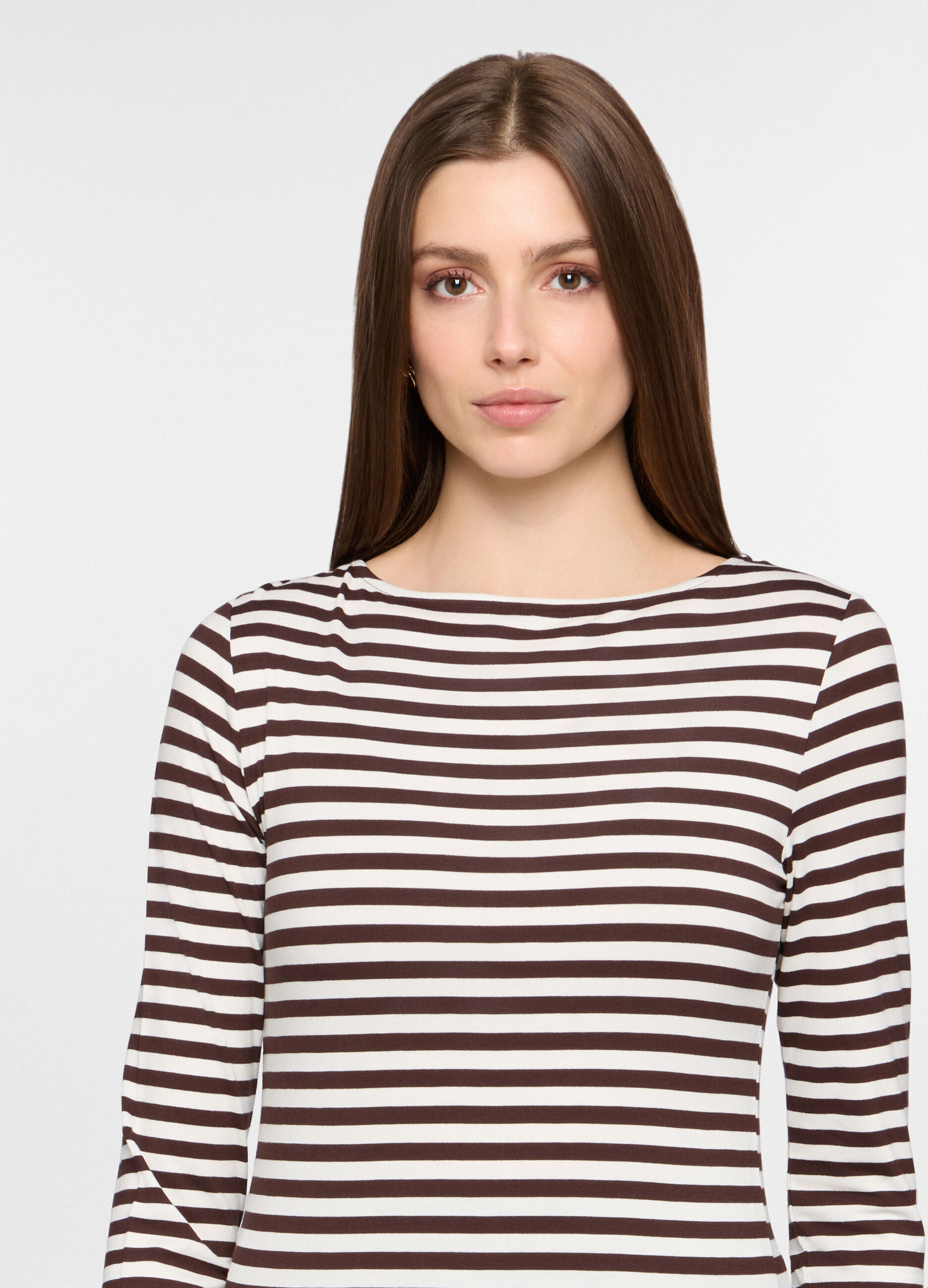 T-shirt girocollo in jersey stretch donna_2