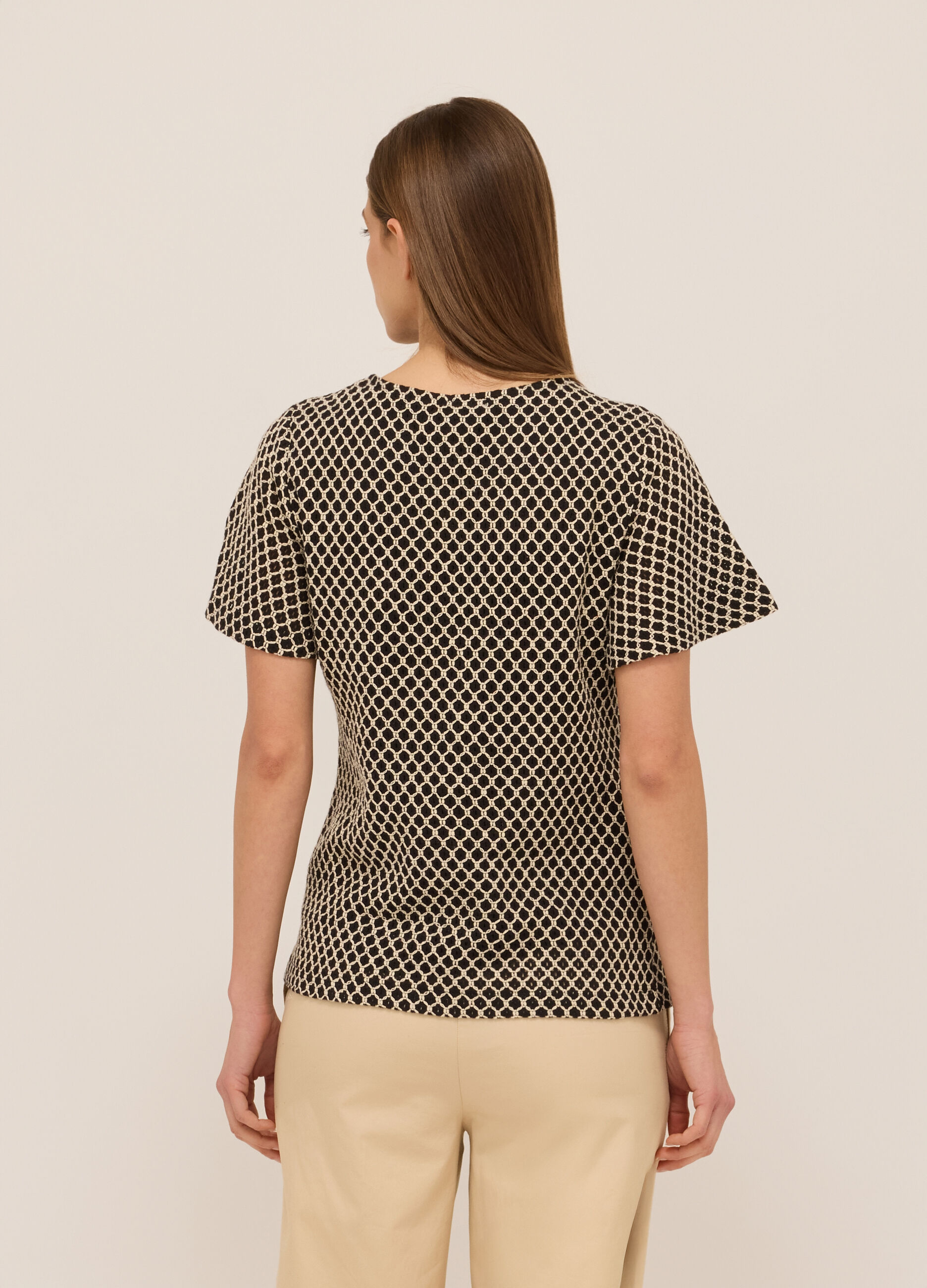 T-shirt in pizzo donna_1