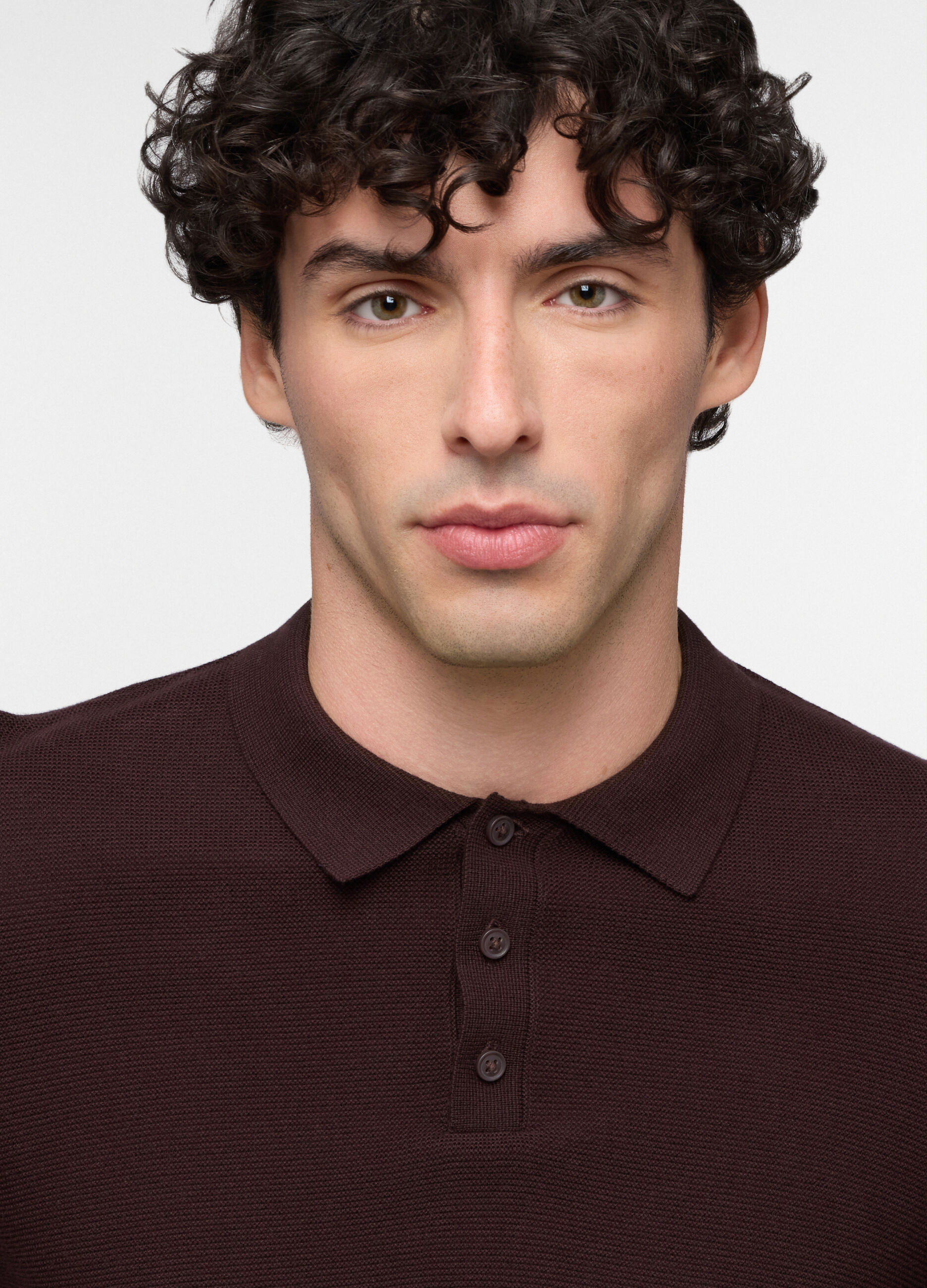 Polo a maniche corte in maglia di cotone uomo_2