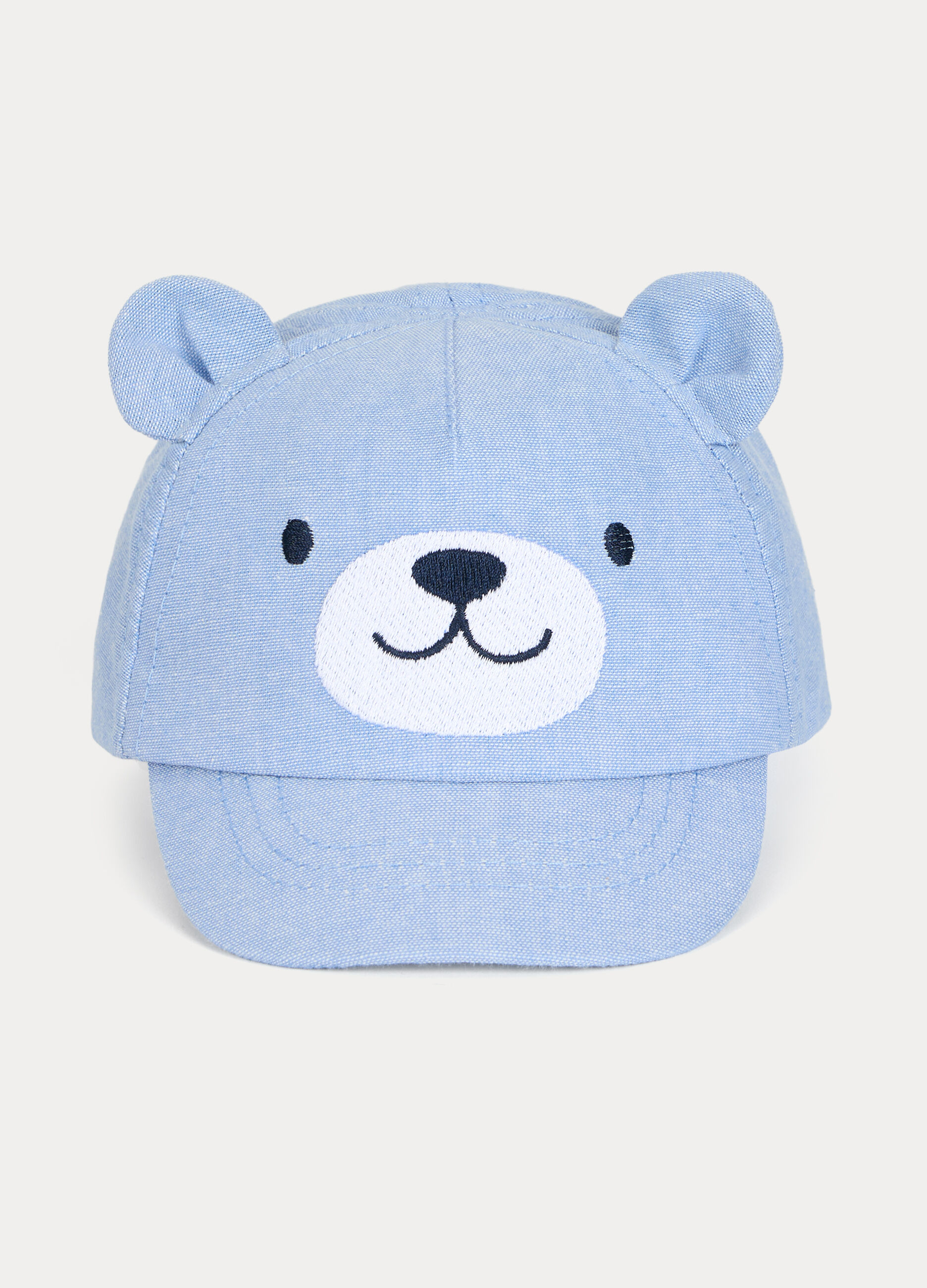Cappello da baseball in chambray neonato_0