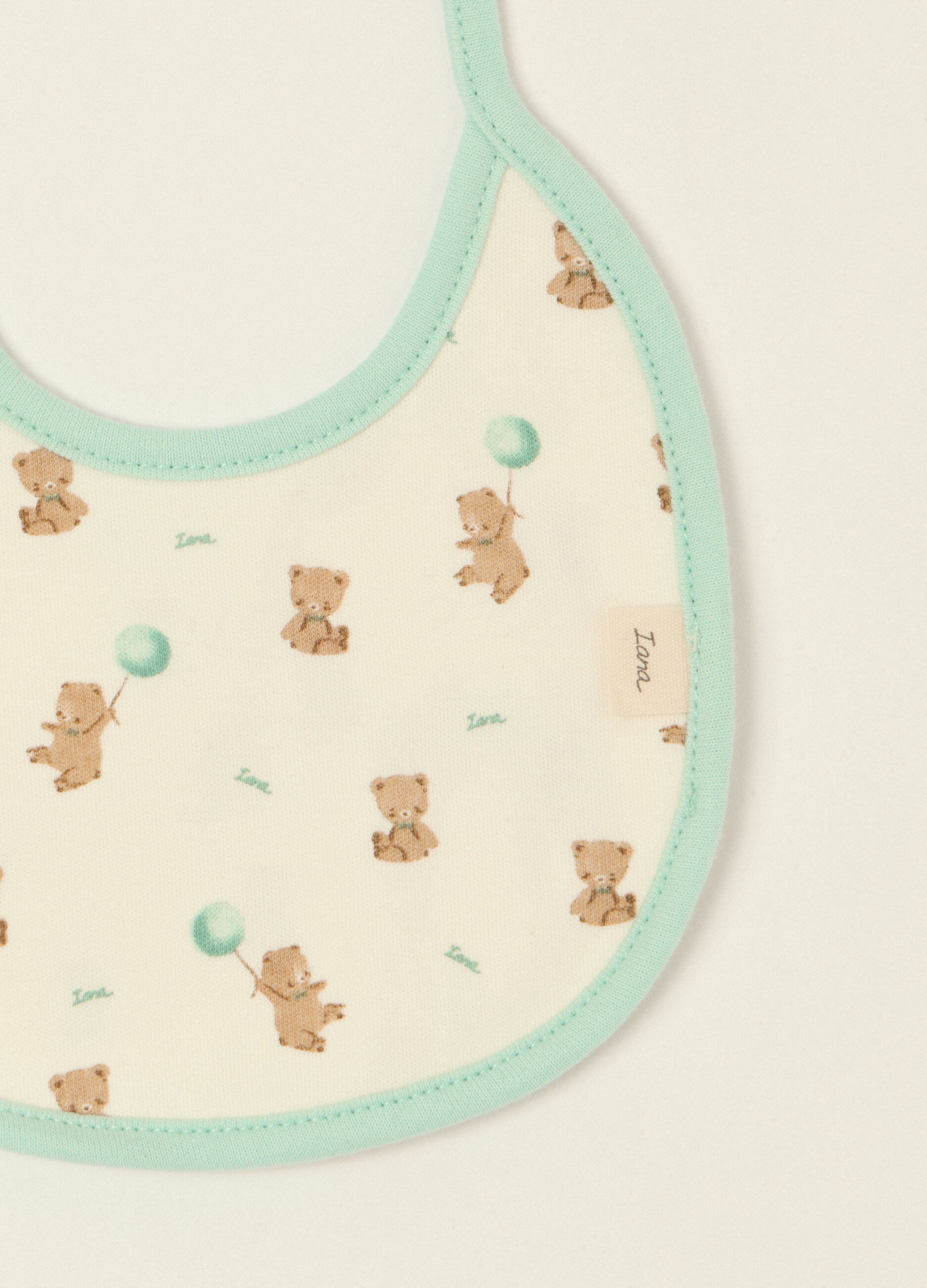 Bipack di bavaglini azzurri in cotone organico_1