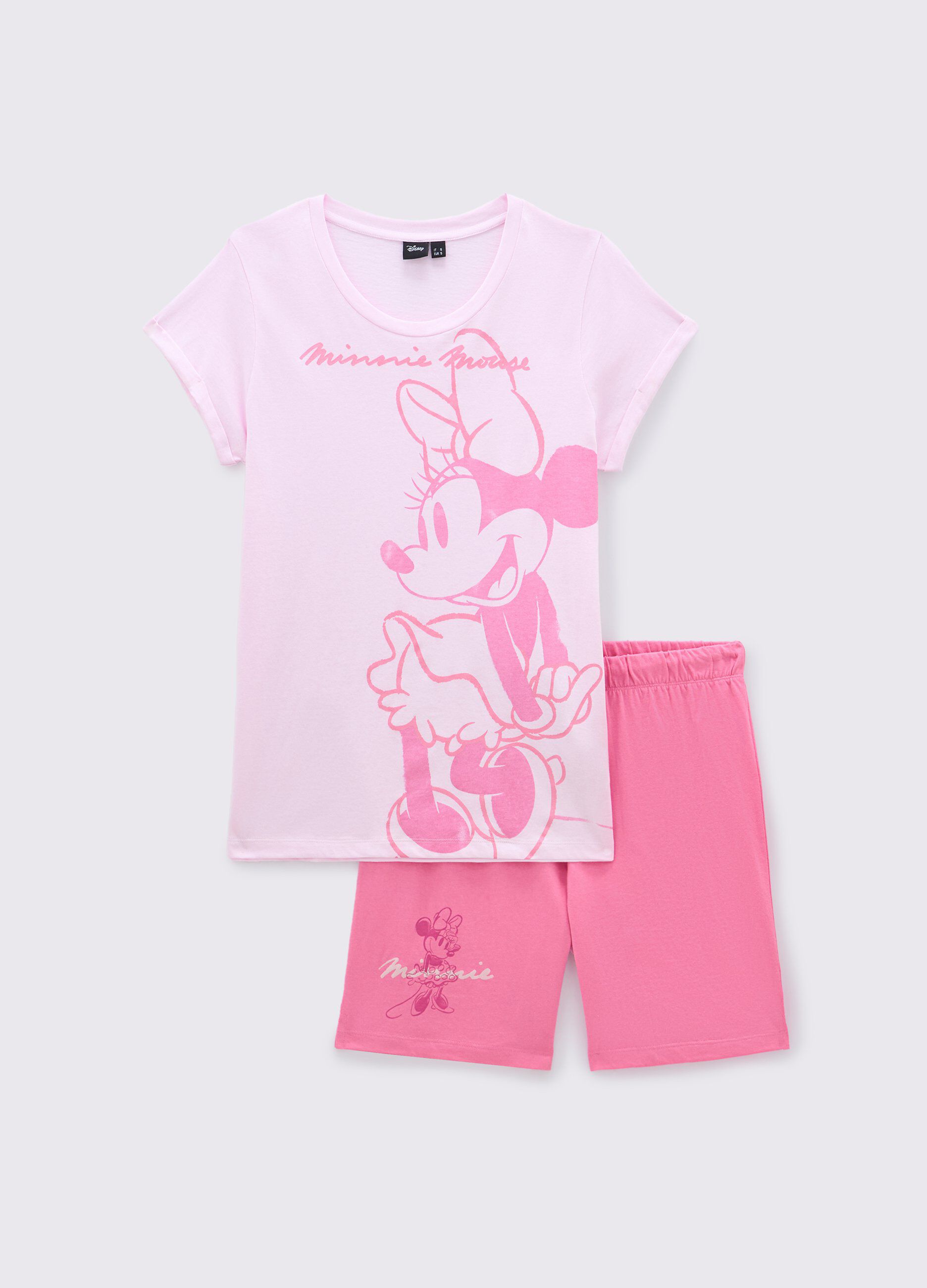Set pigiama corto in puro cotone donna_0
