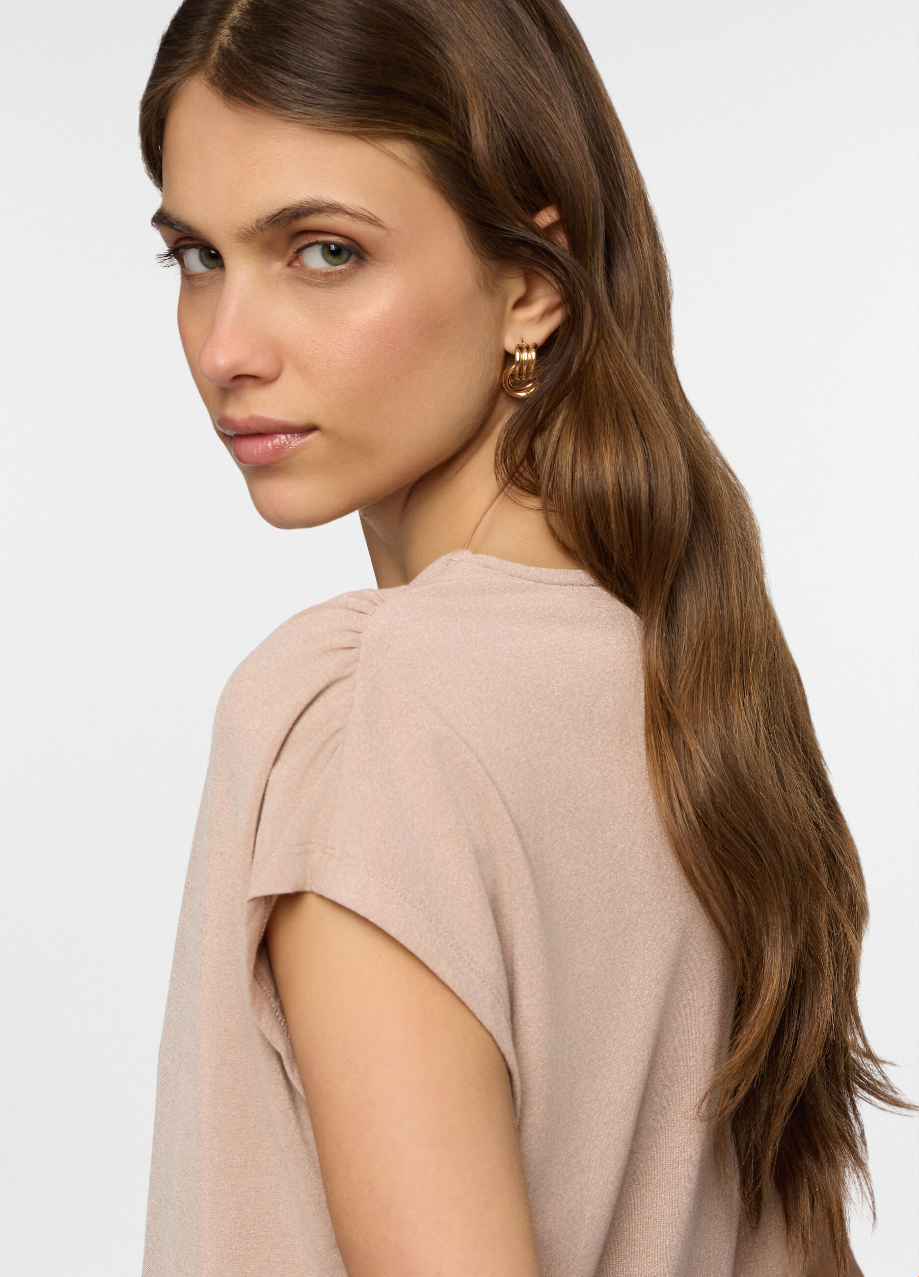 T-shirt girocollo stretch donna_2