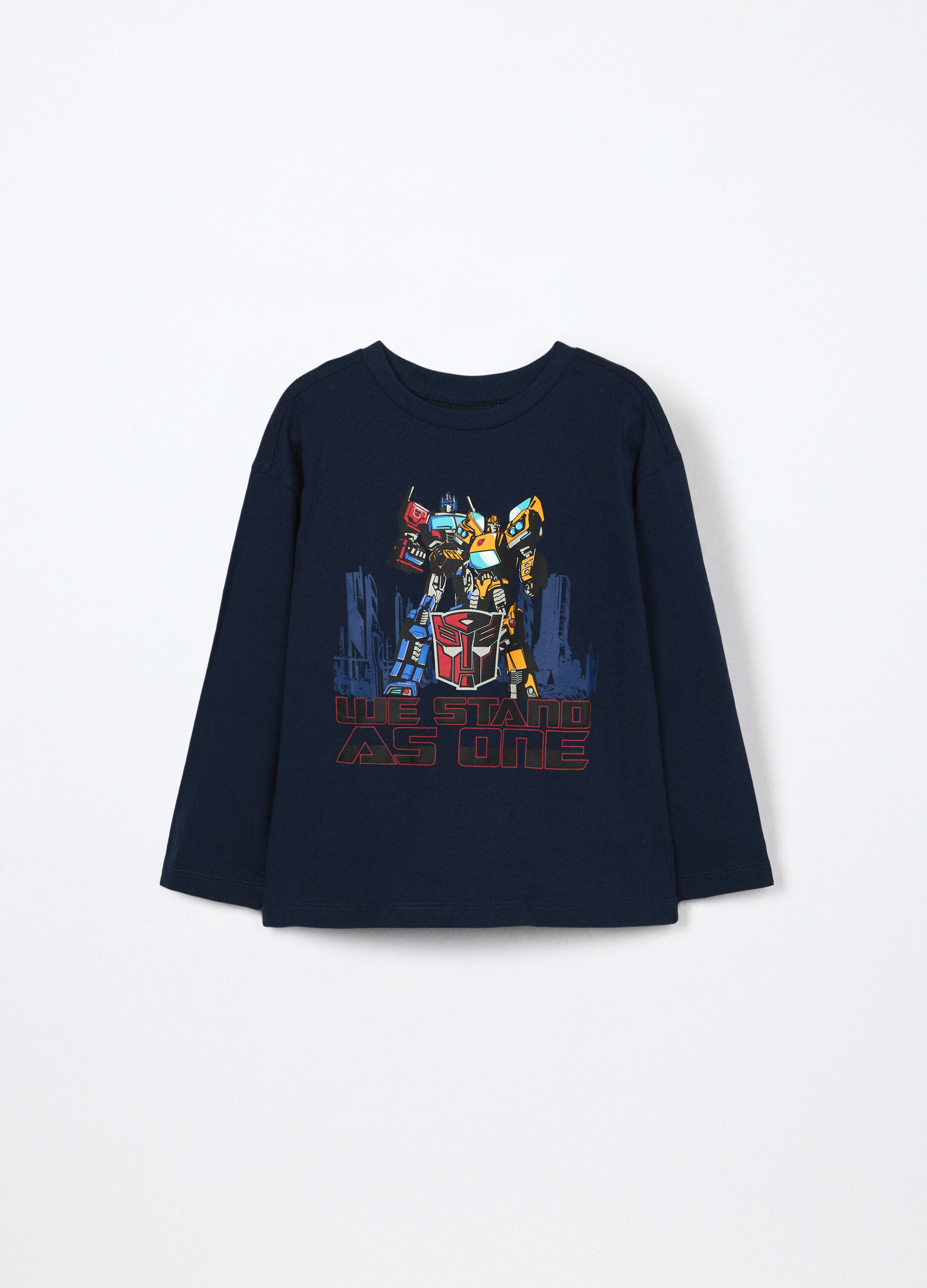 T-shirt in jersey Transformer di puro cotone bambino_0