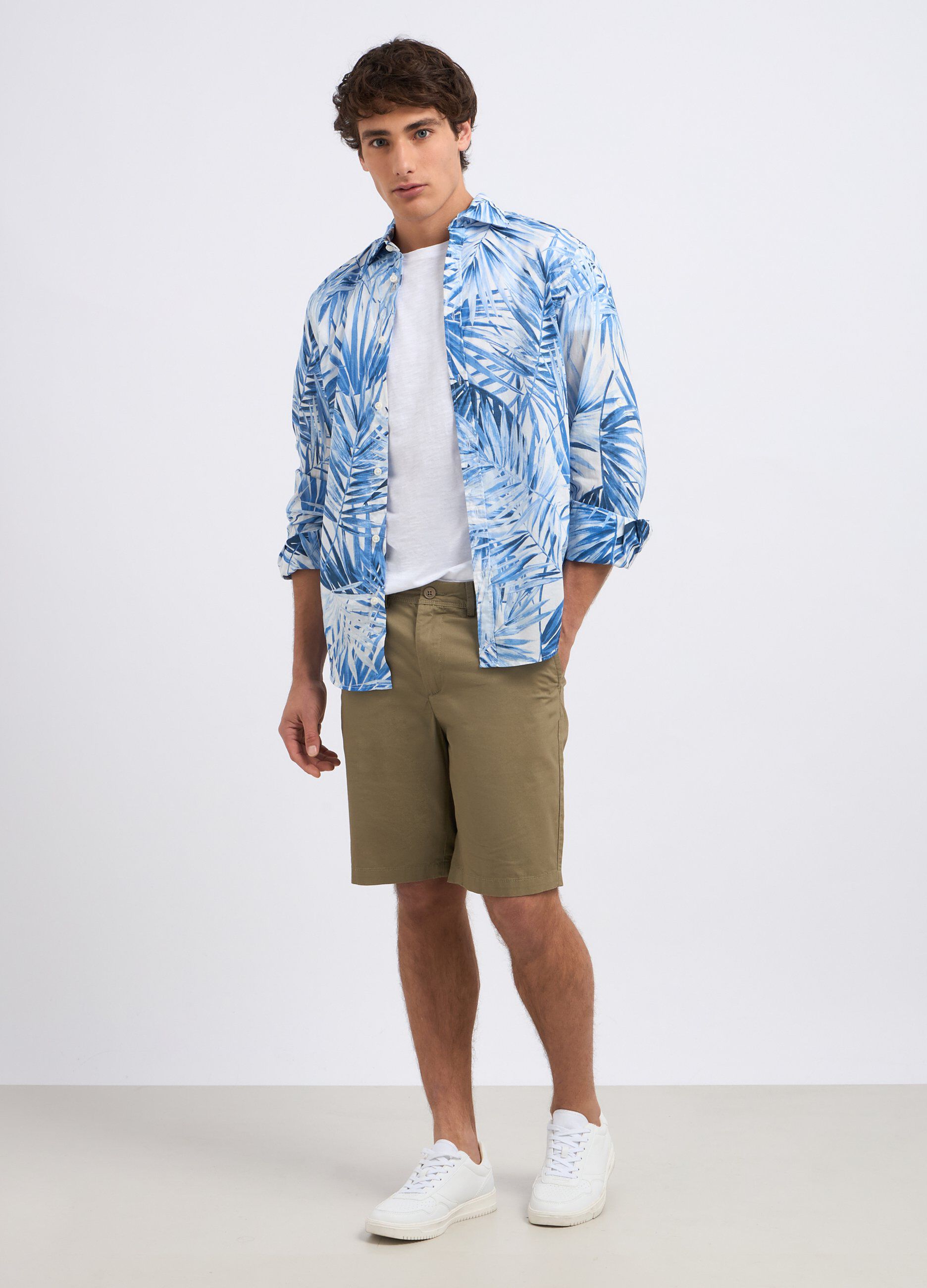 Shorts chino in puro cotone uomo_0