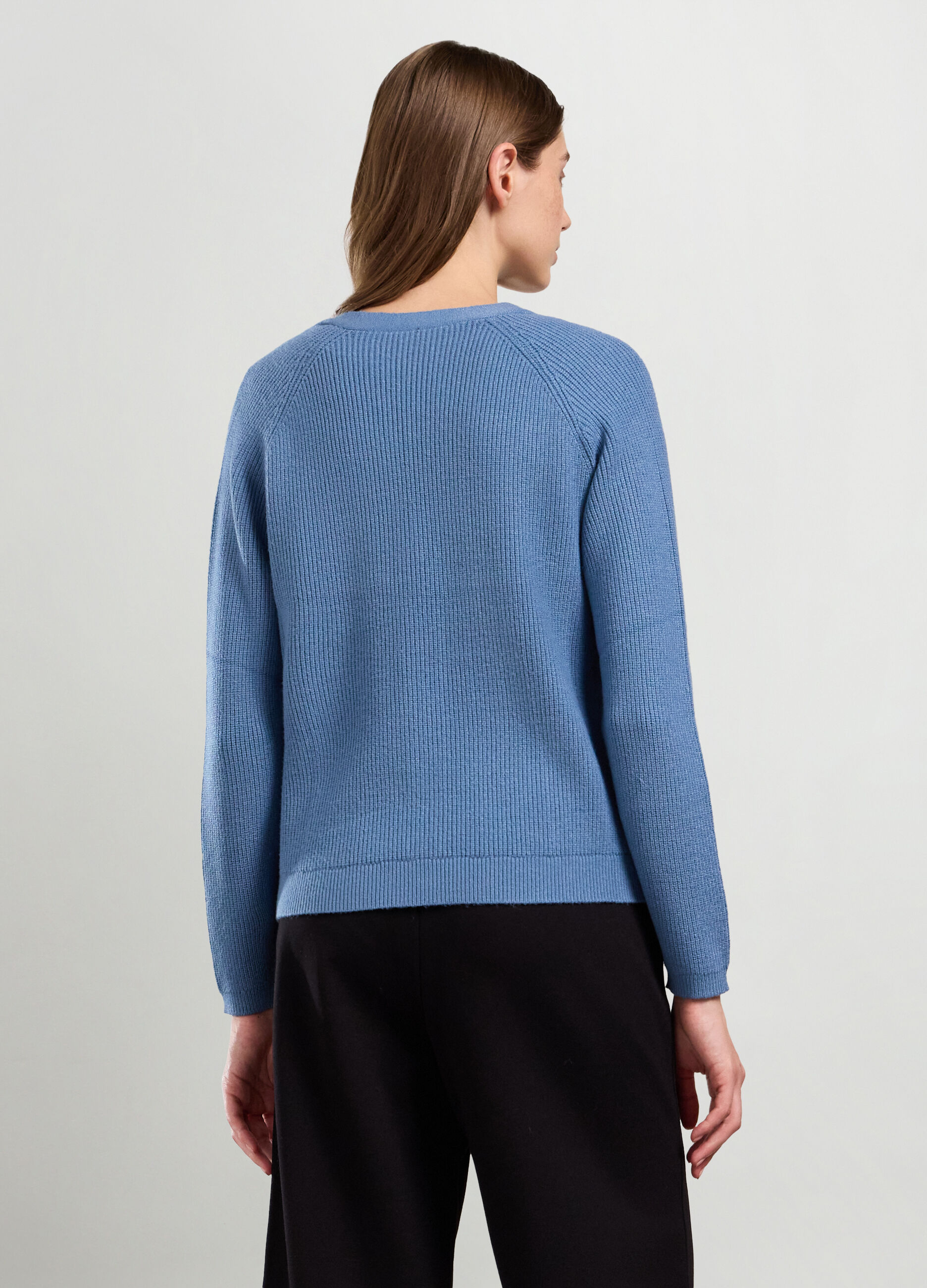 Cardigan in costina di misto viscosa donna_1